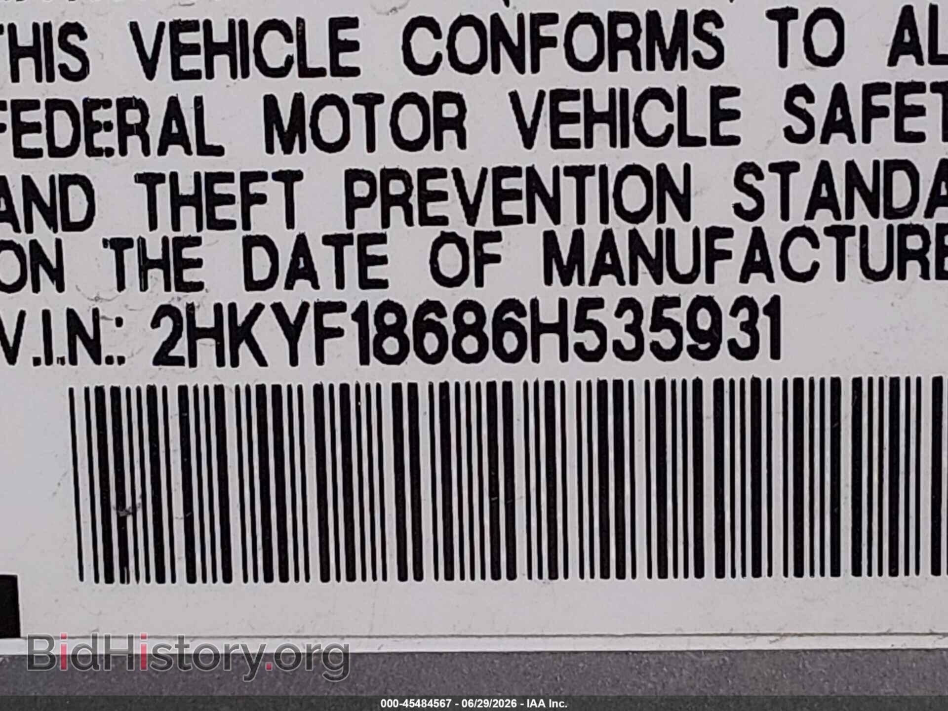 2006 HONDA PILOT - VIN: 2HKYF18686H535931 - Photo 9