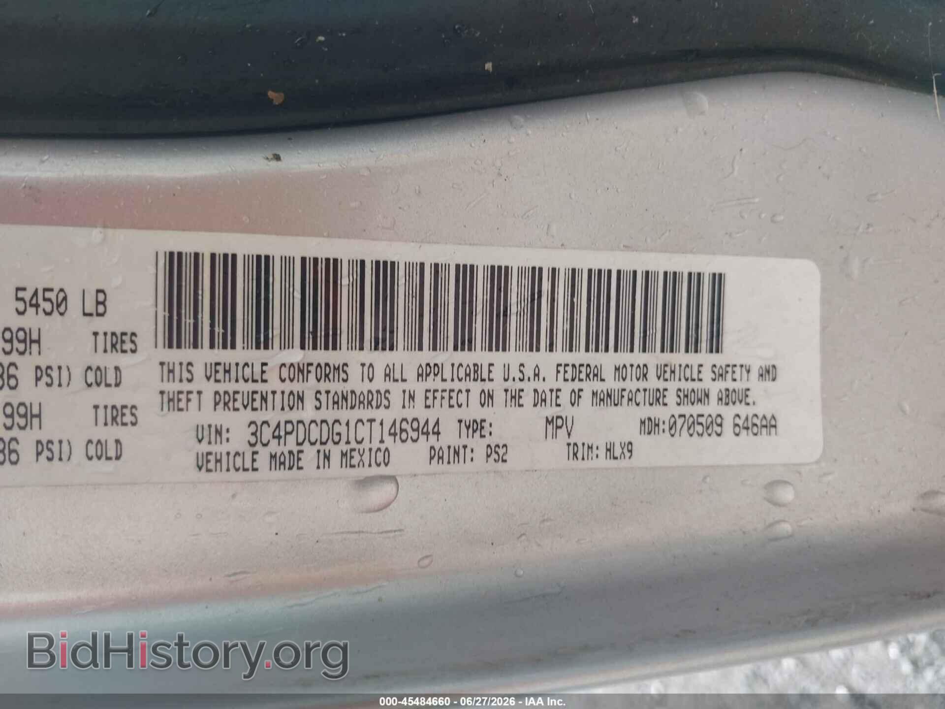 2012 DODGE JOURNEY - VIN: 3C4PDCDG1CT146944 - Photo 9