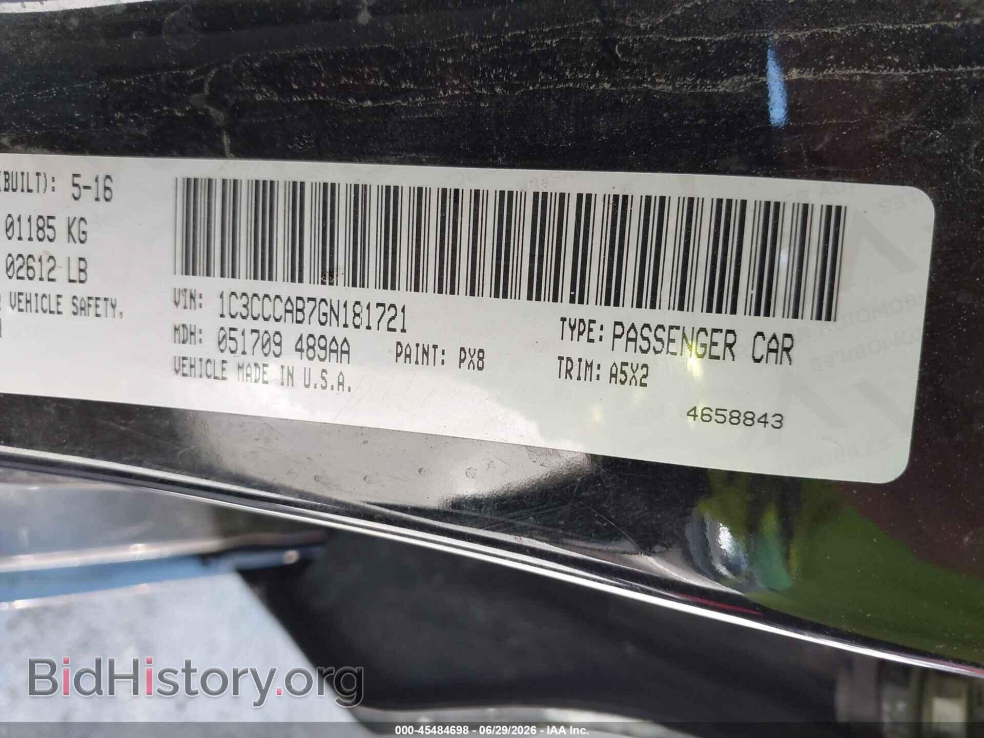 2016 CHRYSLER 200 - VIN: 1C3CCCAB7GN181721 - Photo 9