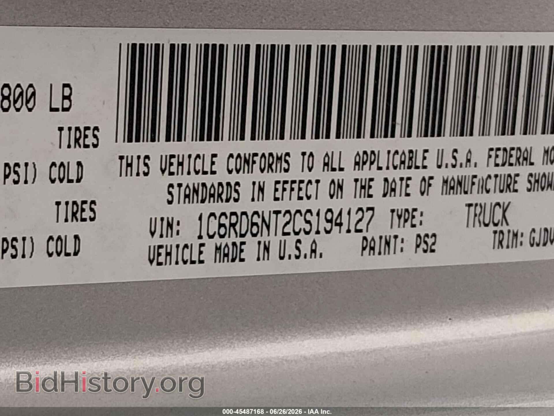 2012 RAM 1500 - VIN: 1C6RD6NT2CS194127 - Photo 9