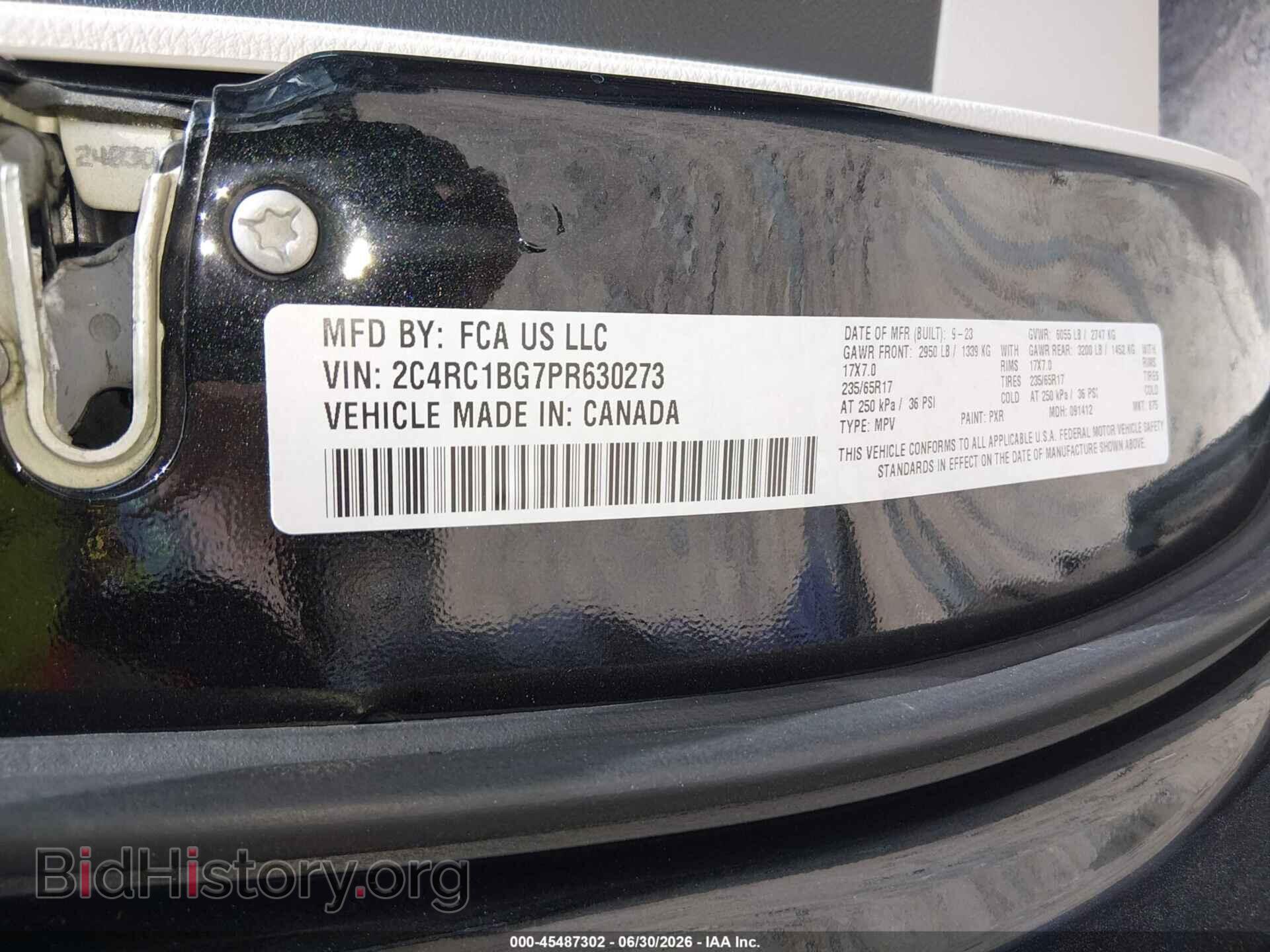 2023 CHRYSLER PACIFICA - VIN: 2C4RC1BG7PR630273 - Photo 9