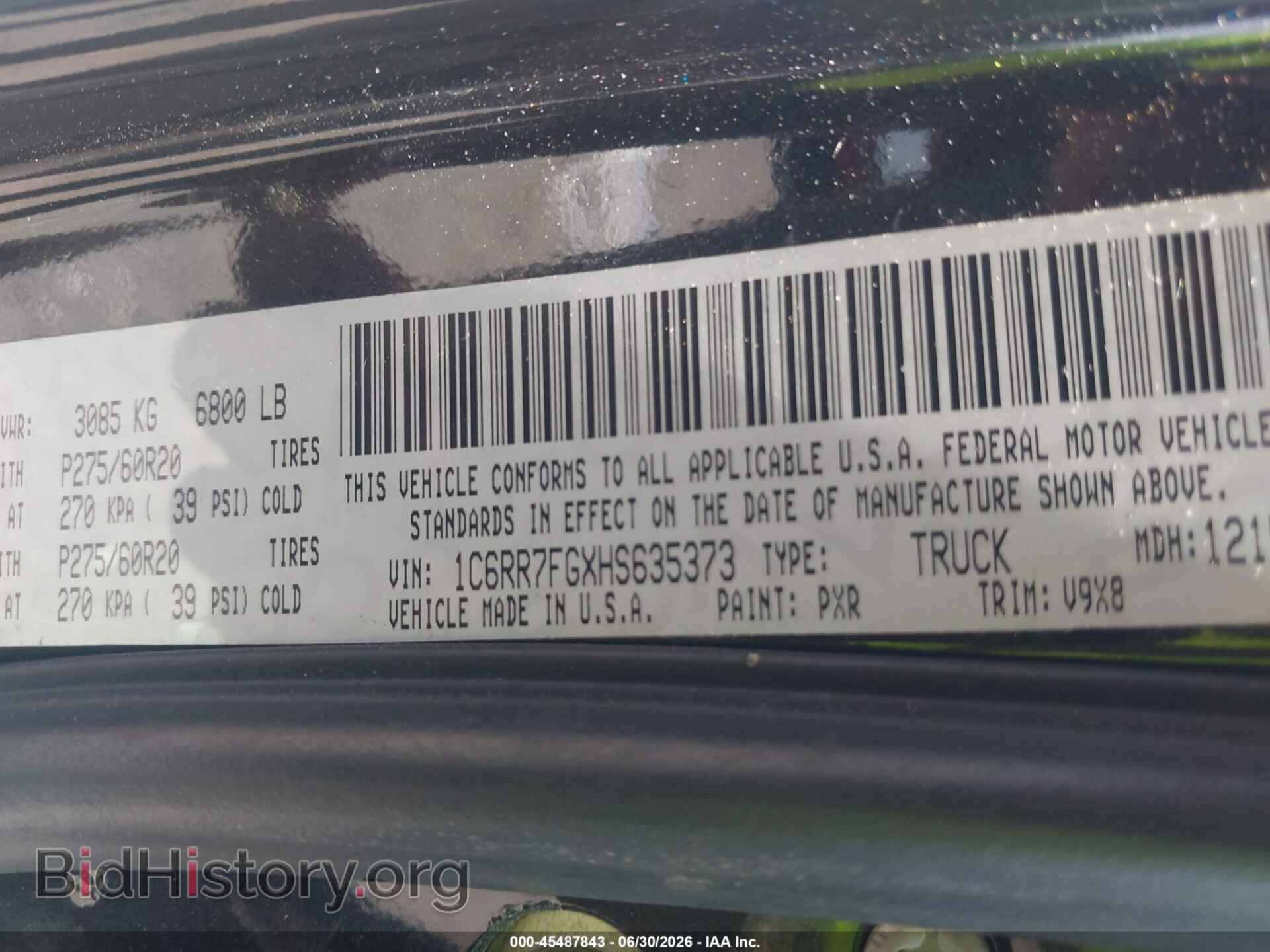 2017 RAM 1500 - VIN: 1C6RR7FGXHS635373 - Фото 9