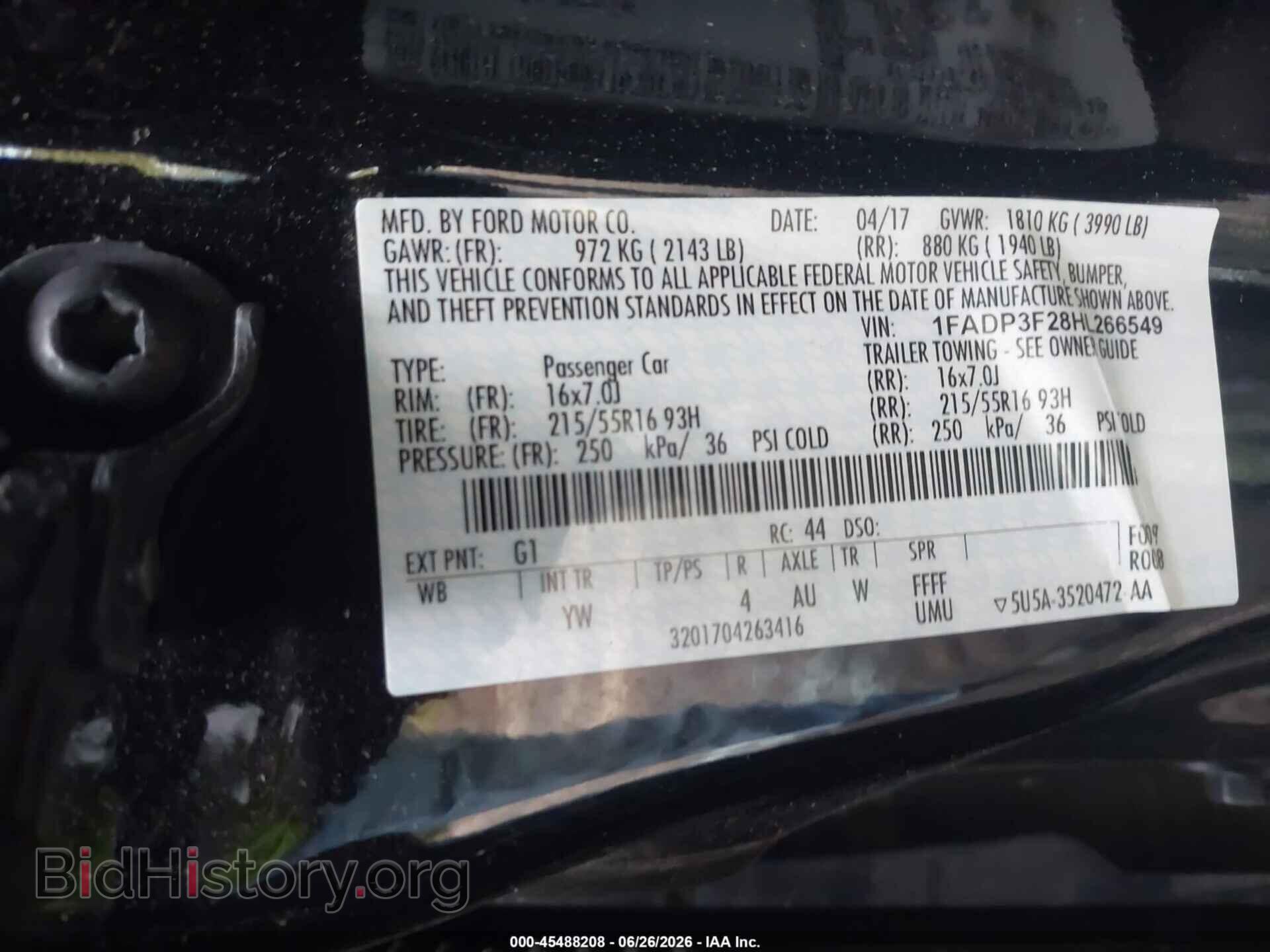 2017 FORD FOCUS - VIN: 1FADP3F28HL266549 - Фото 9