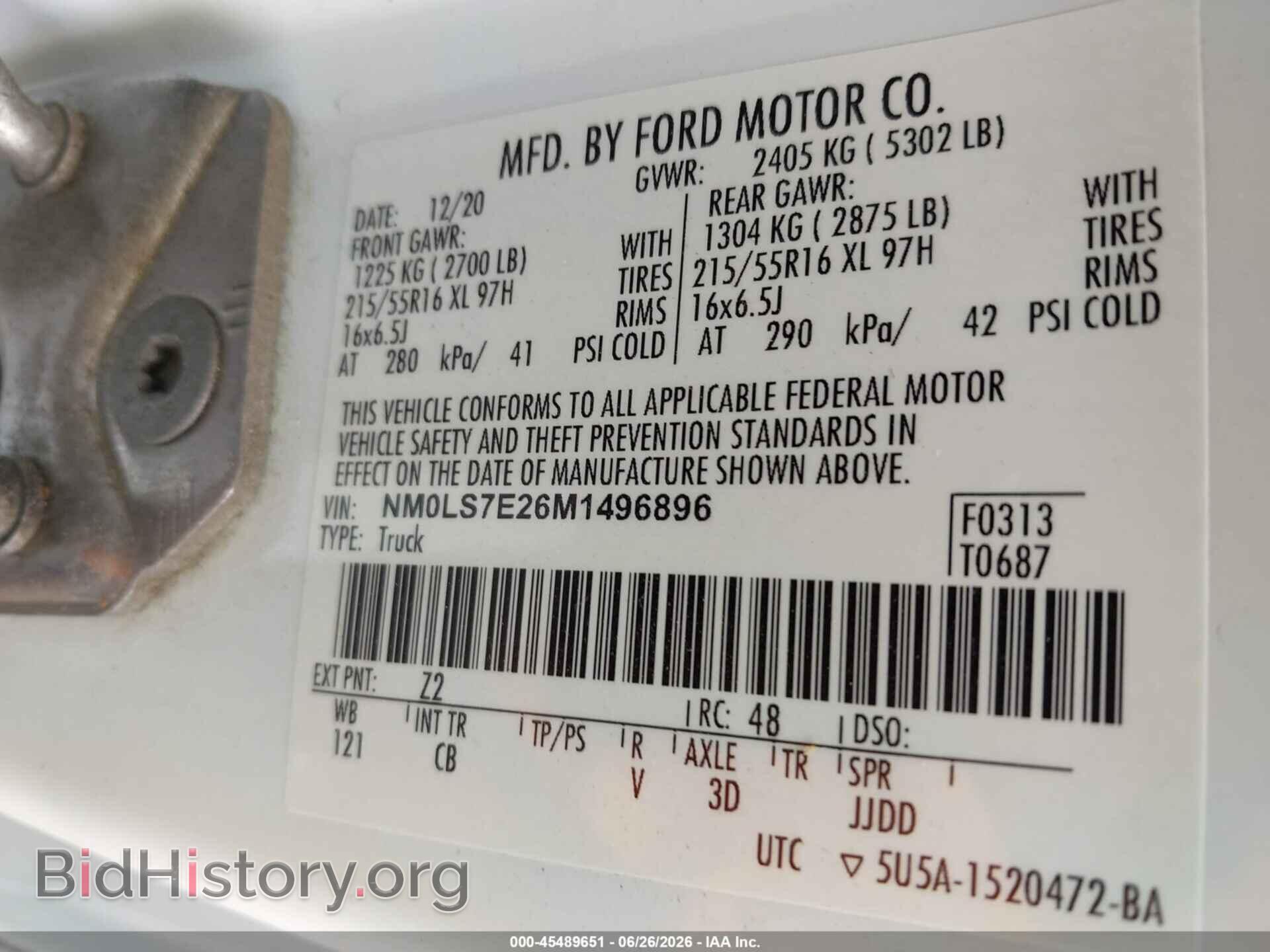 2021 FORD TRANSIT CONNECT - VIN: NM0LS7E26M1496896 - Photo 9