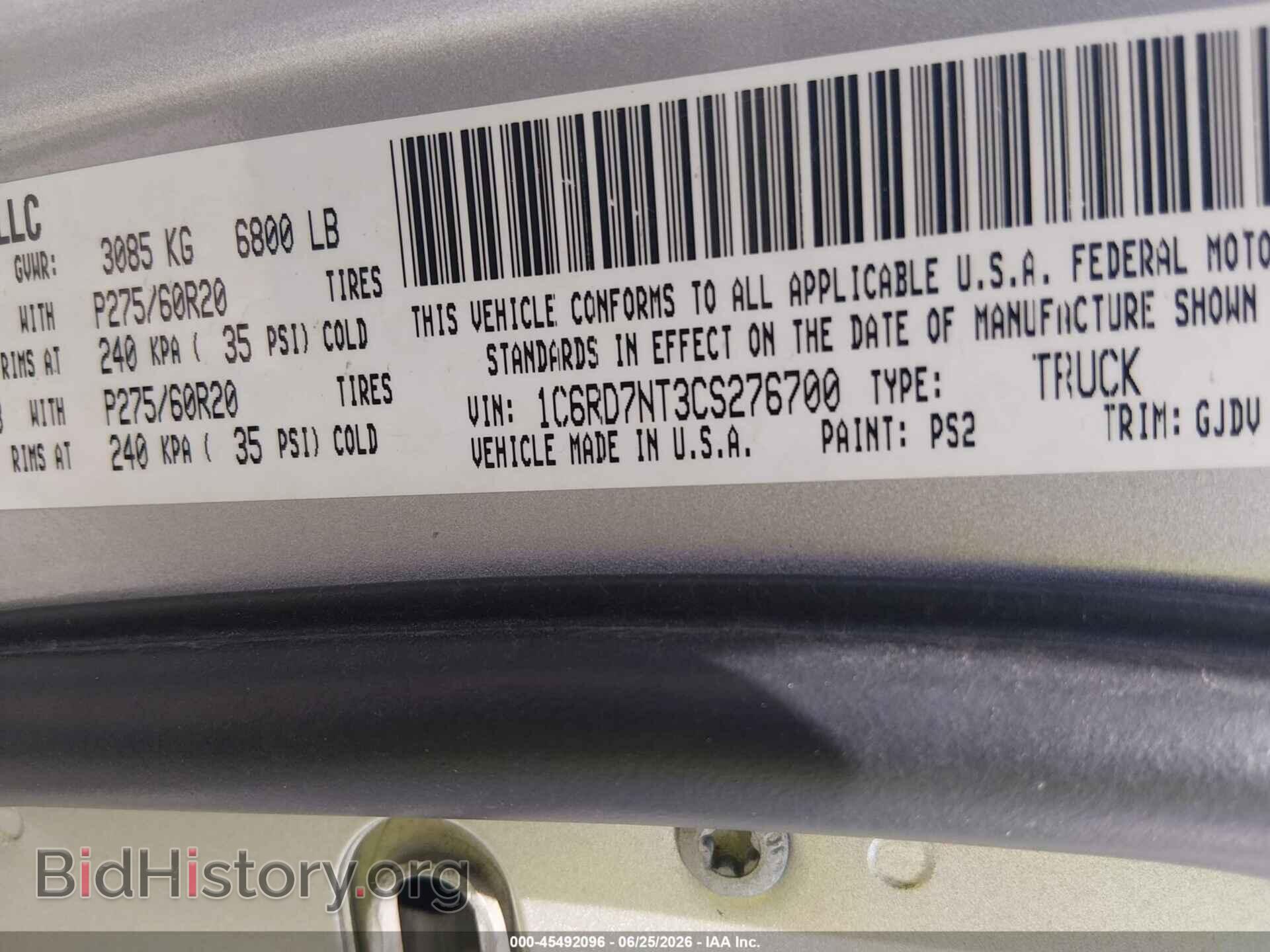 2012 RAM 1500 - VIN: 1C6RD7NT3CS276700 - Photo 9