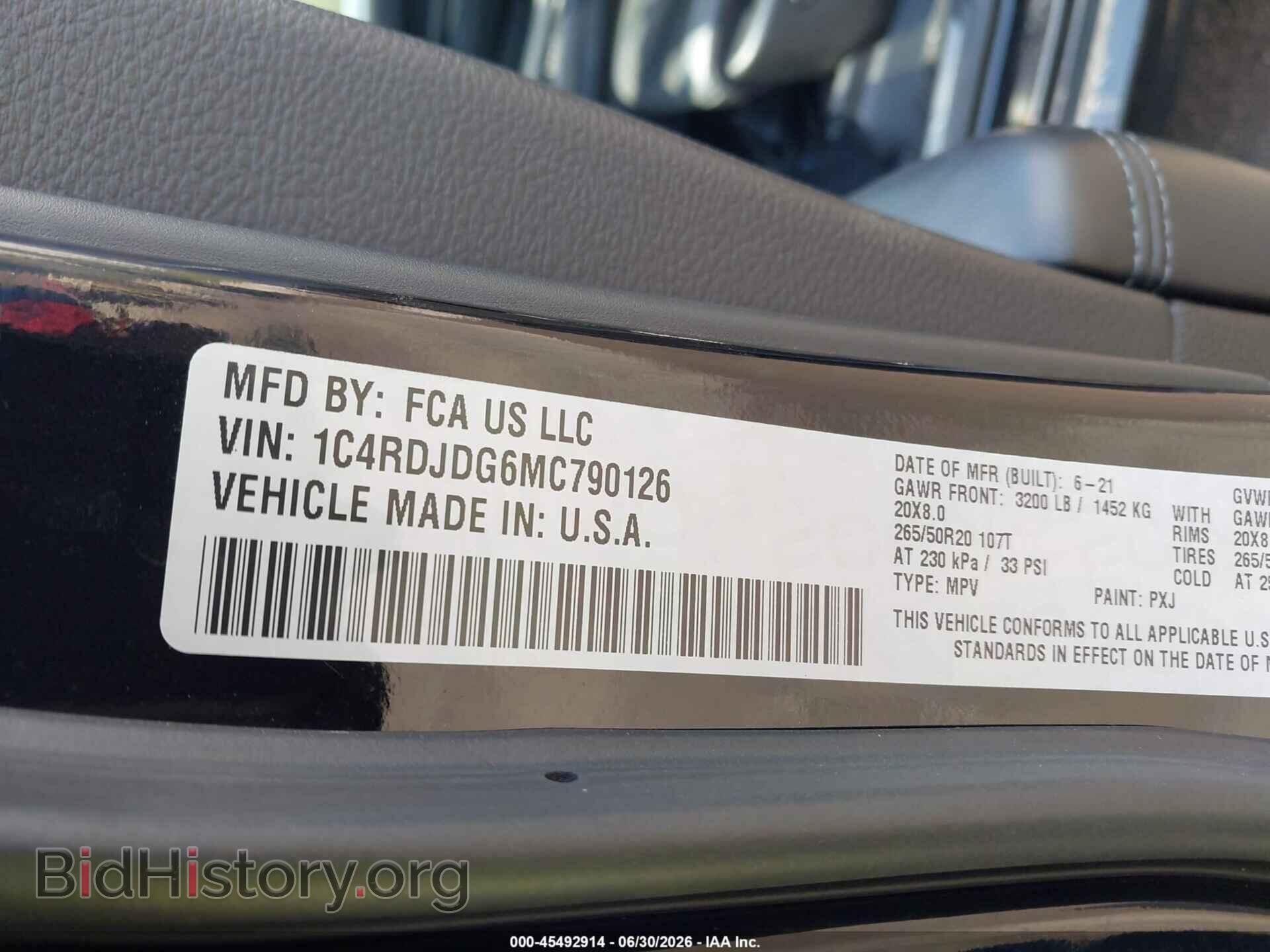 2021 DODGE DURANGO - VIN: 1C4RDJDG6MC790126 - Photo 9