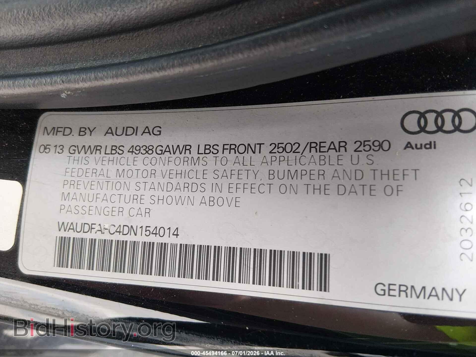 2013 AUDI A6 - VIN: WAUDFAFC4DN154014 - Photo 9