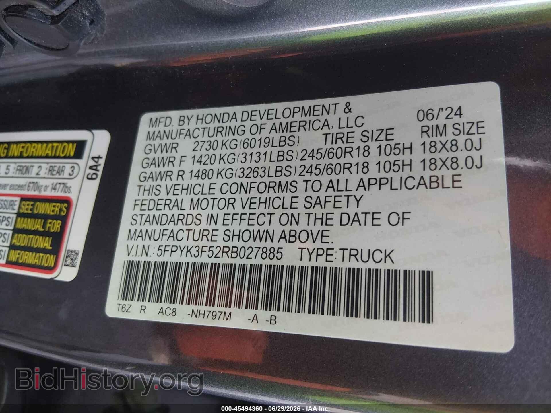 2024 HONDA RIDGELINE - VIN: 5FPYK3F52RB027885 - Photo 9