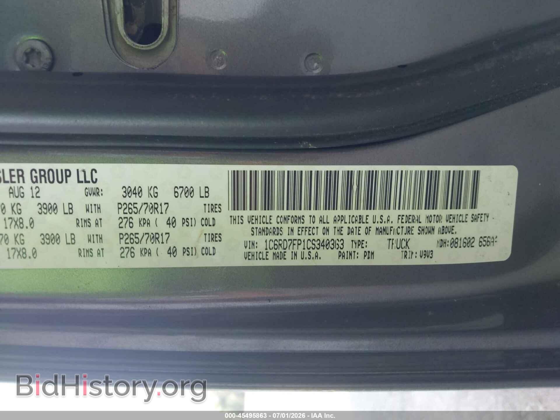 2012 RAM 1500 - VIN: 1C6RD7FP1CS340363 - Photo 9