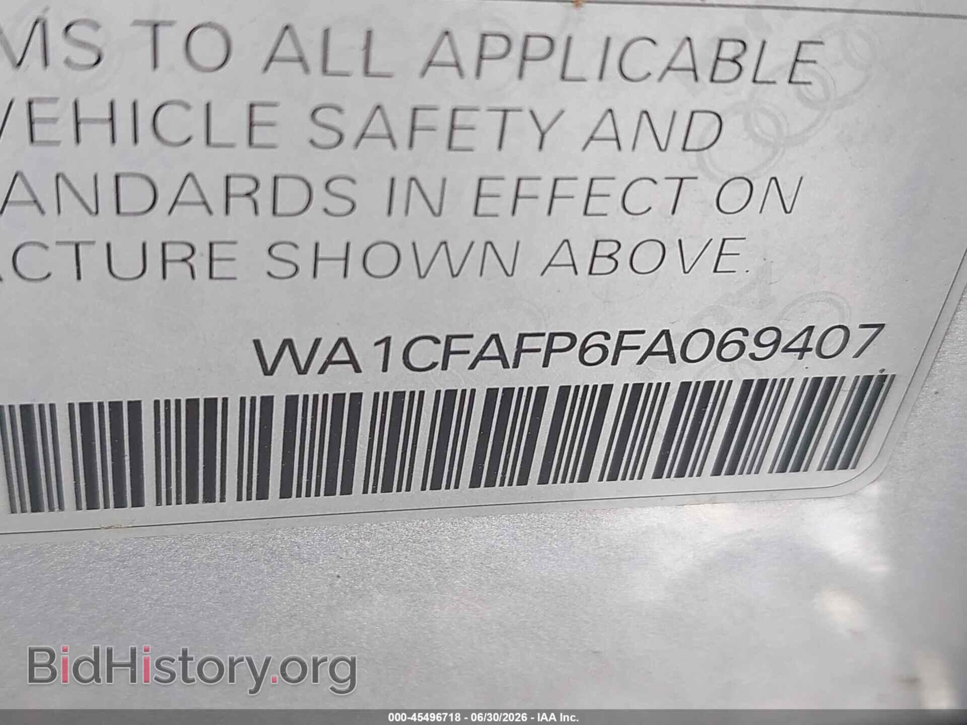 2015 AUDI Q5 - VIN: WA1CFAFP6FA069407 - Фото 9