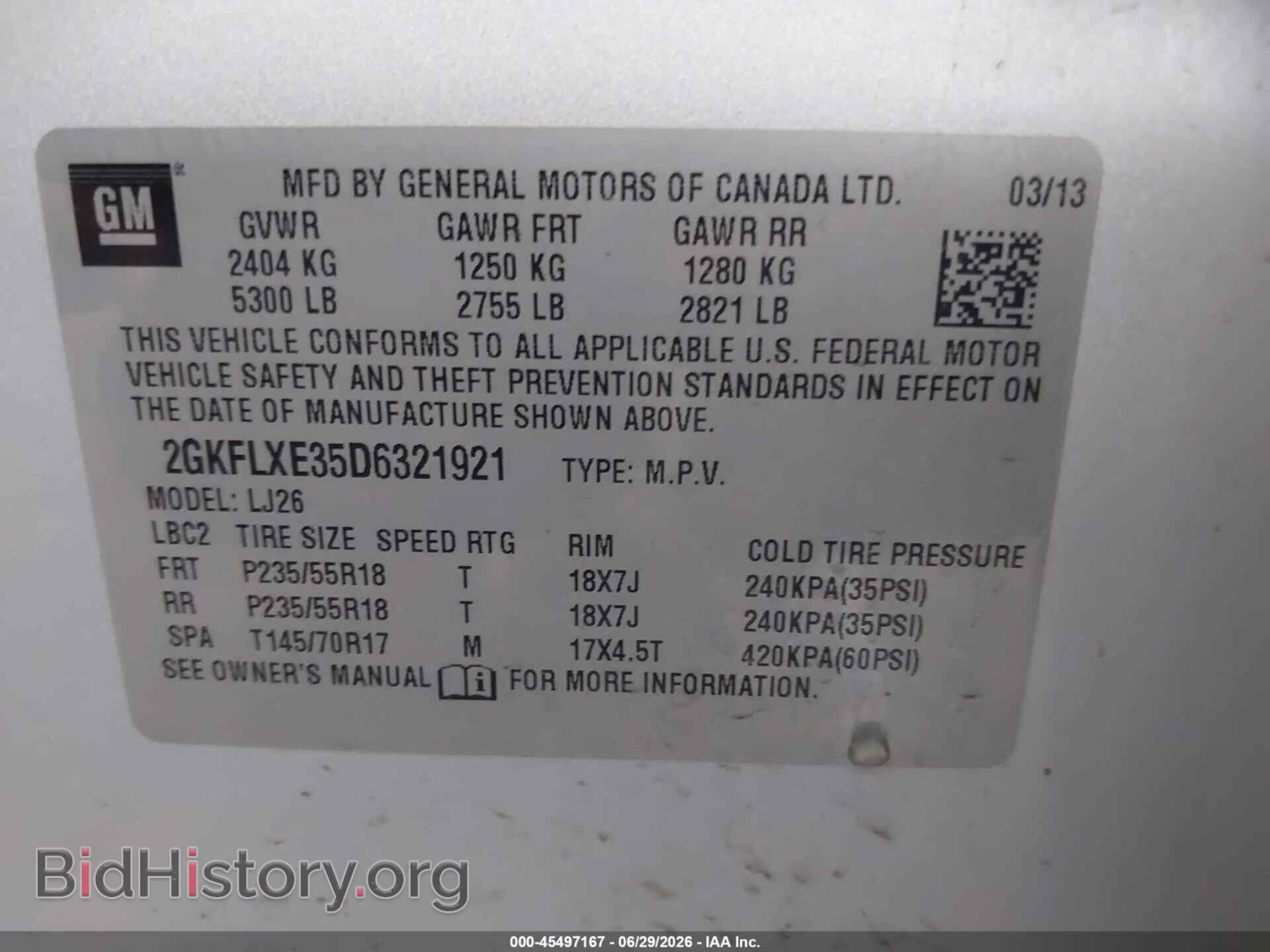 2013 GMC TERRAIN - VIN: 2GKFLXE35D6321921 - Photo 9