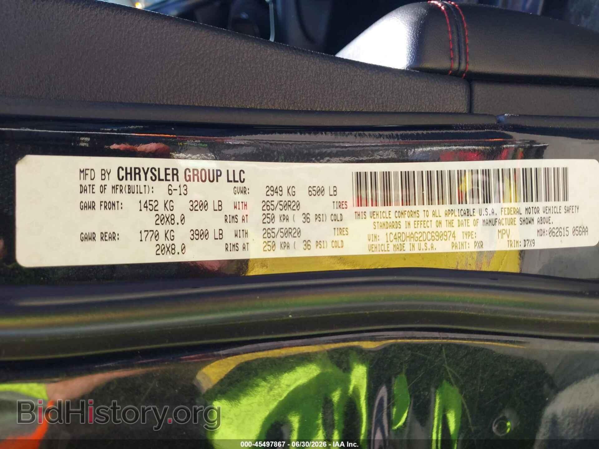 2013 DODGE DURANGO - VIN: 1C4RDHAG2DC690974 - Photo 9