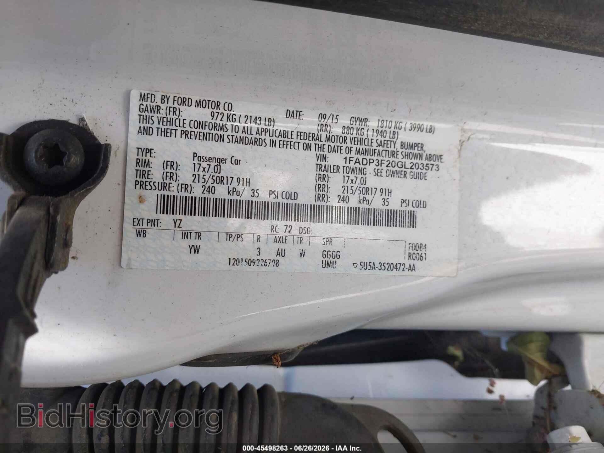 2016 FORD FOCUS - VIN: 1FADP3F20GL203573 - Photo 9