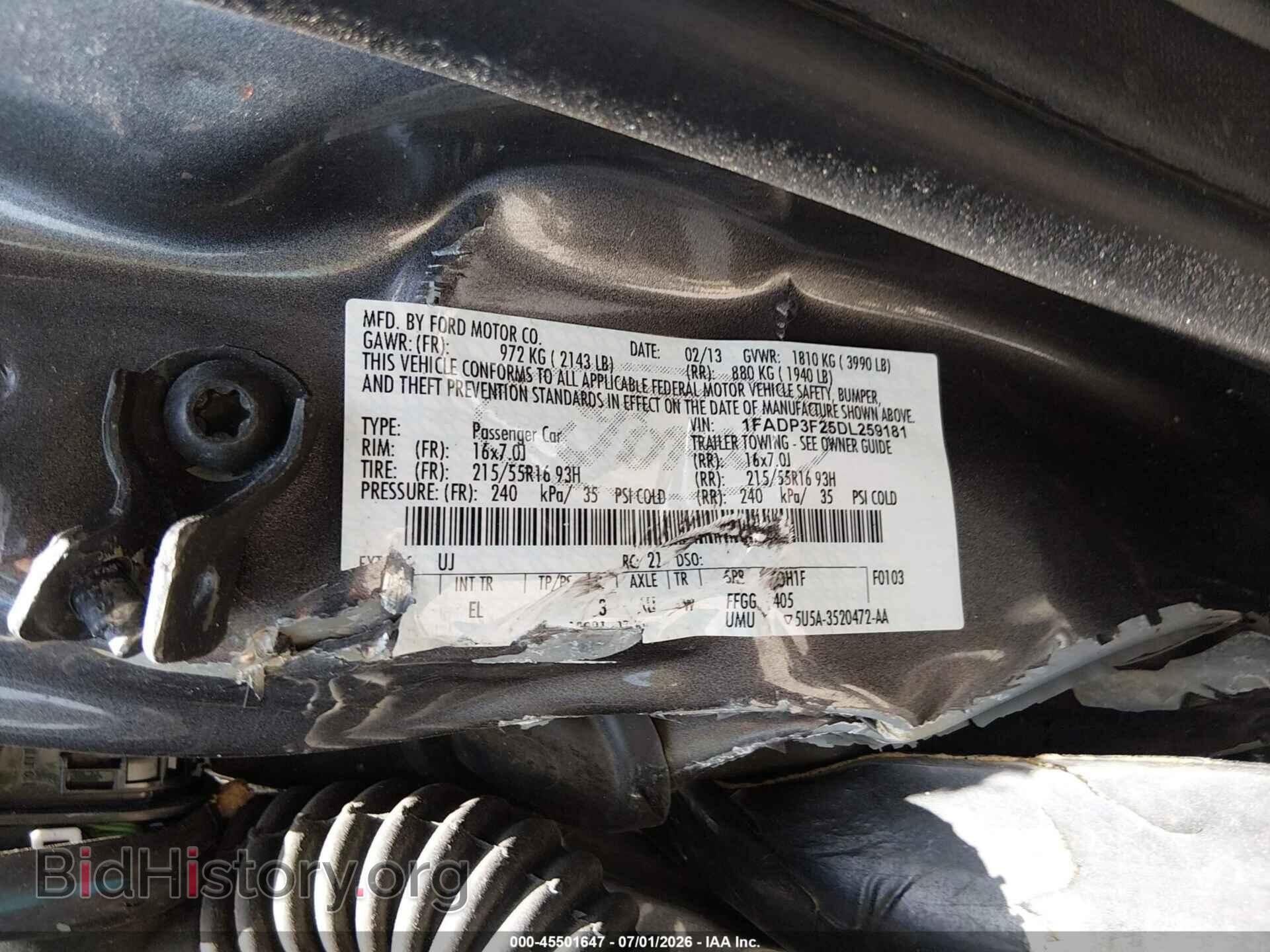 2013 FORD FOCUS - VIN: 1FADP3F25DL259181 - Photo 9