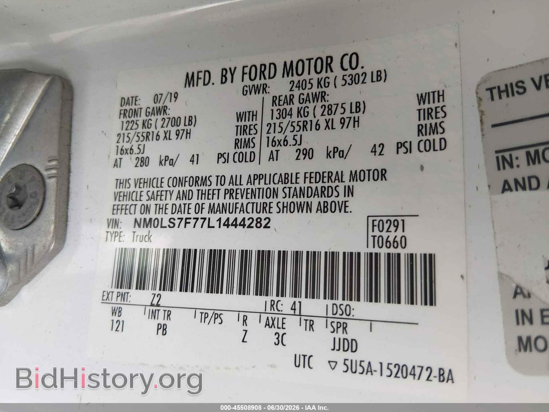 2020 FORD TRANSIT CONNECT - VIN: NM0LS7F77L1444282 - Photo 9