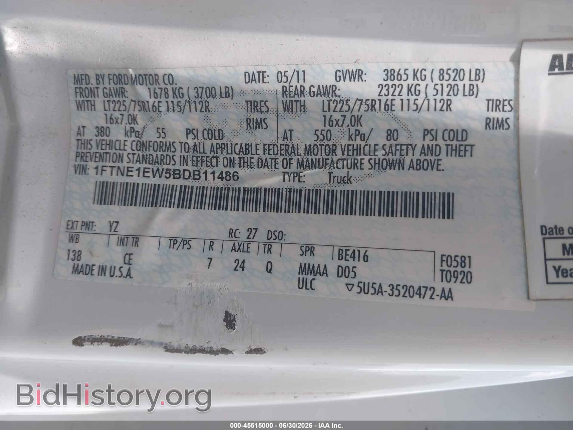 2011 FORD E-150 - VIN: 1FTNE1EW5BDB11486 - Photo 9