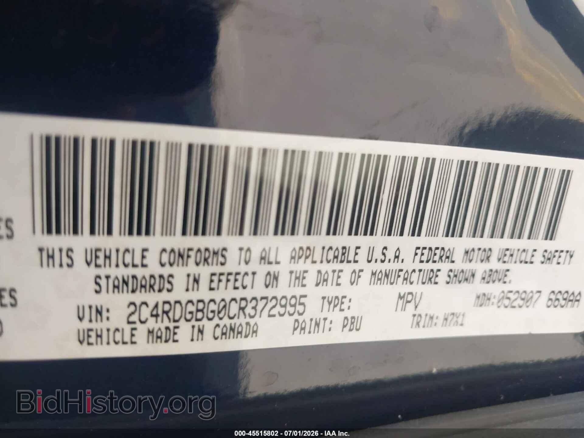 2012 DODGE GRAND CARAVAN - VIN: 2C4RDGBG0CR372995 - Фото 9