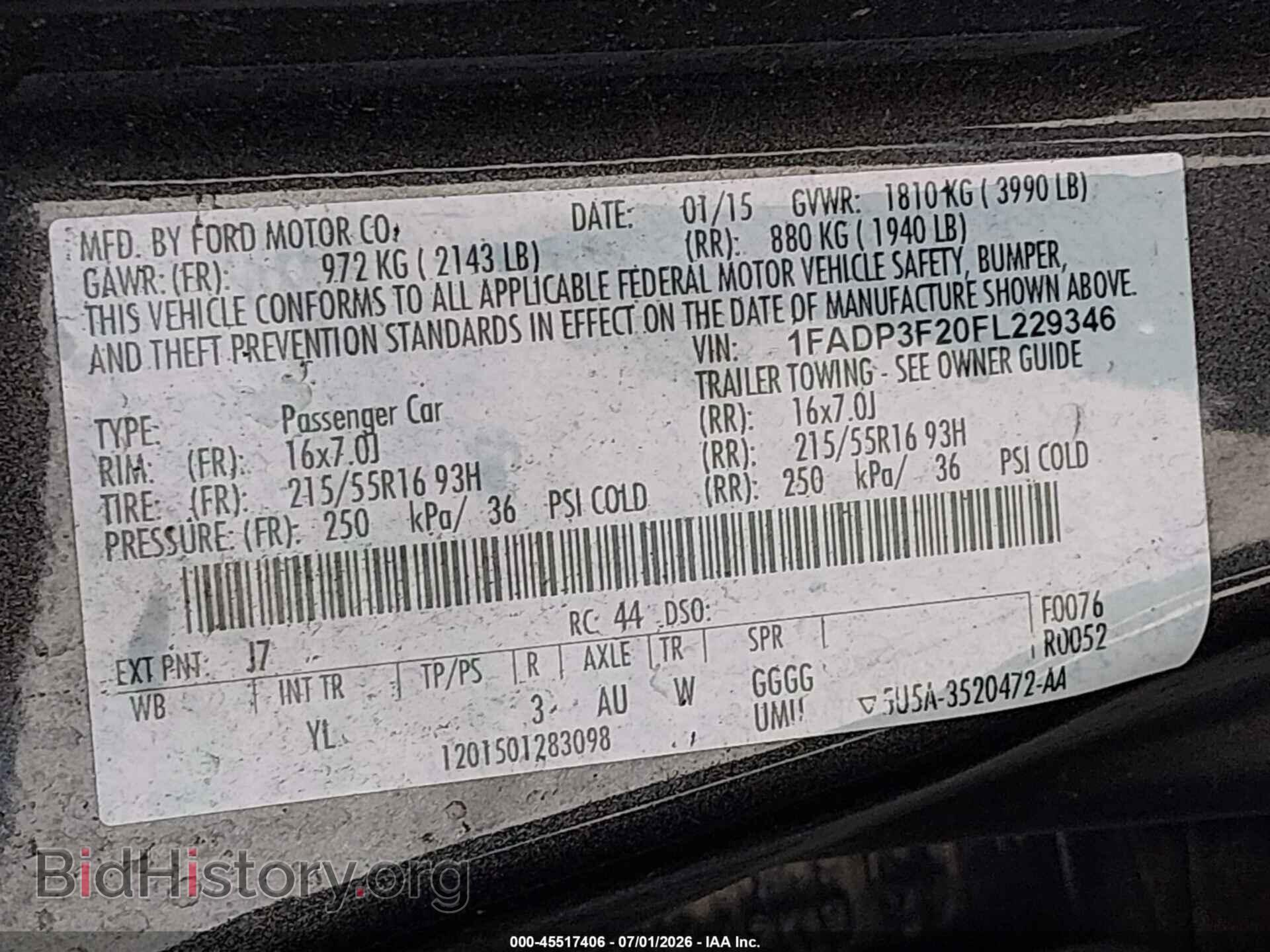 2015 FORD FOCUS - VIN: 1FADP3F20FL229346 - Photo 9
