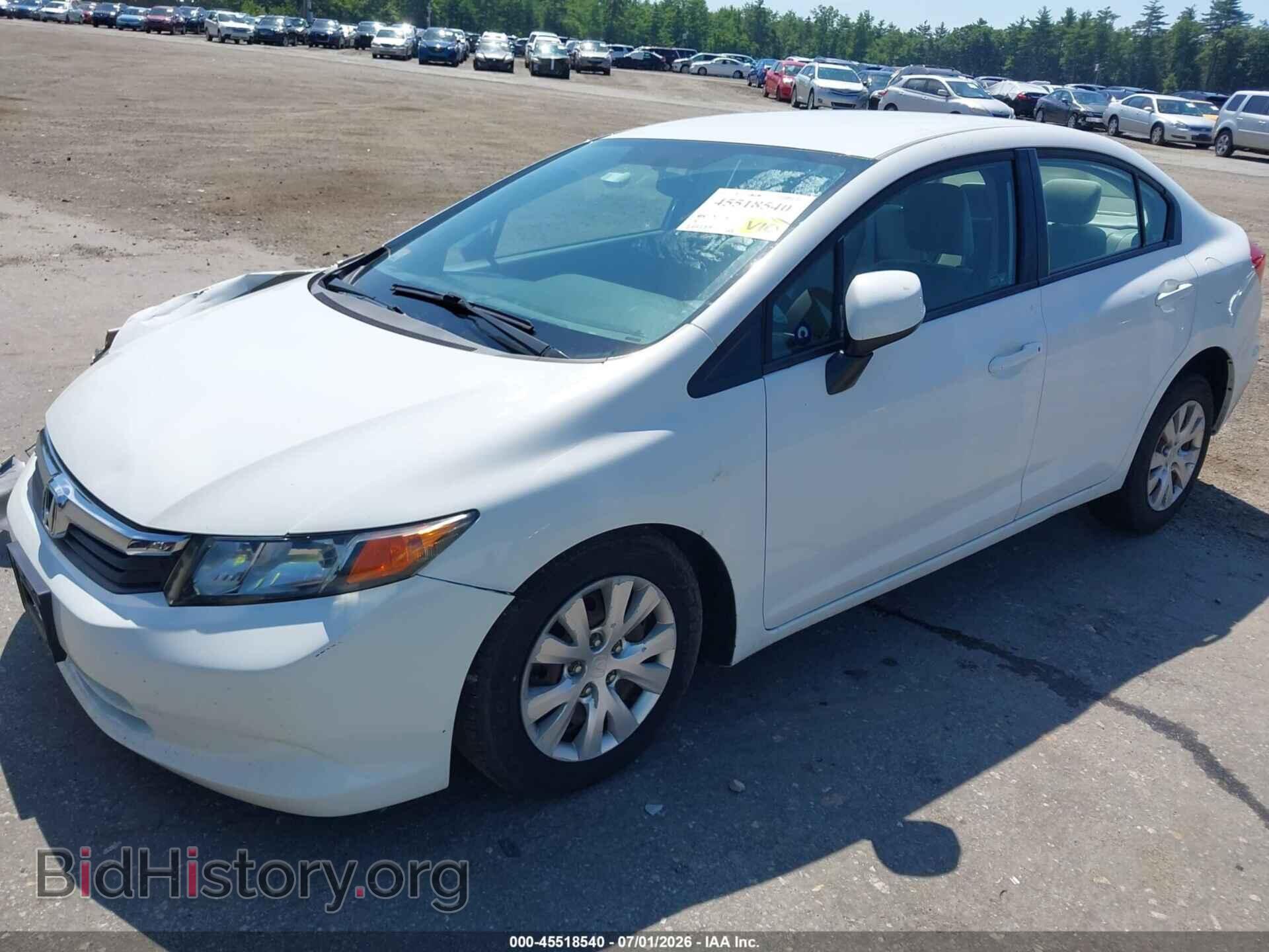 2012 HONDA CIVIC - VIN: 2HGFB2F56CH558262 - Фото 2