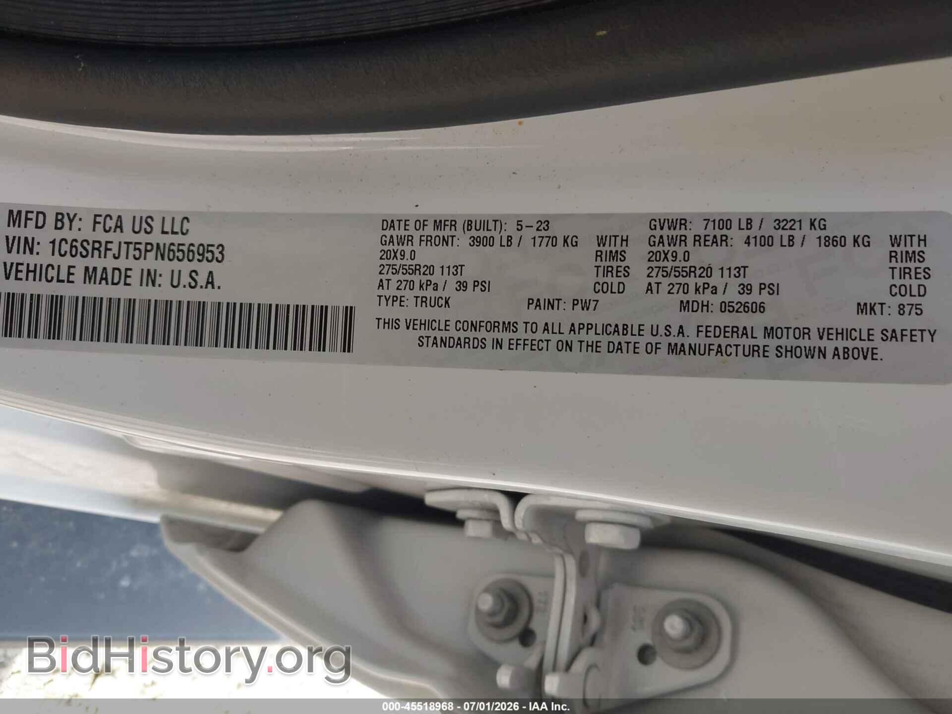 2023 RAM 1500 - VIN: 1C6SRFJT5PN656953 - Фото 9