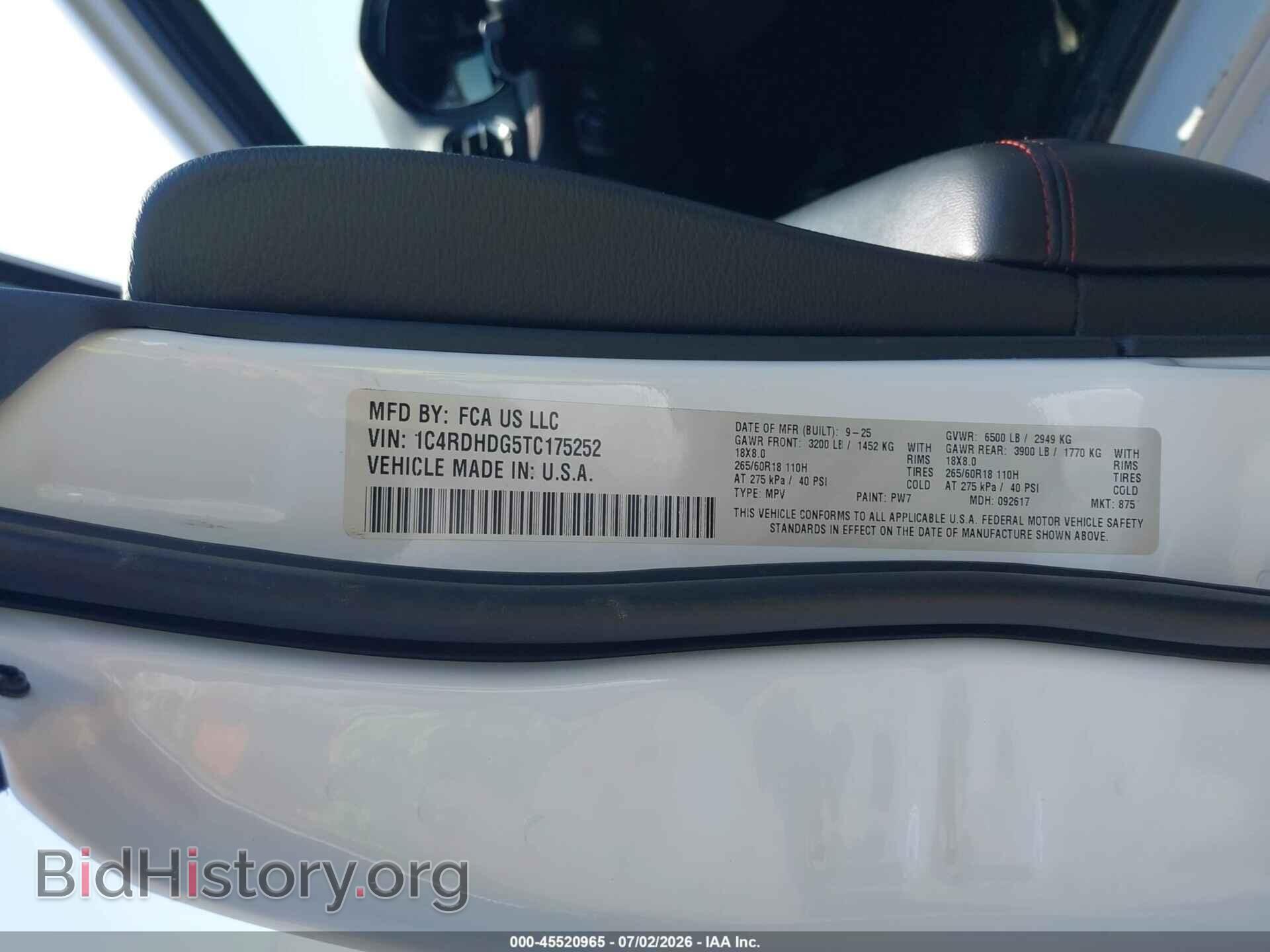 2026 DODGE DURANGO - VIN: 1C4RDHDG5TC175252 - Photo 9