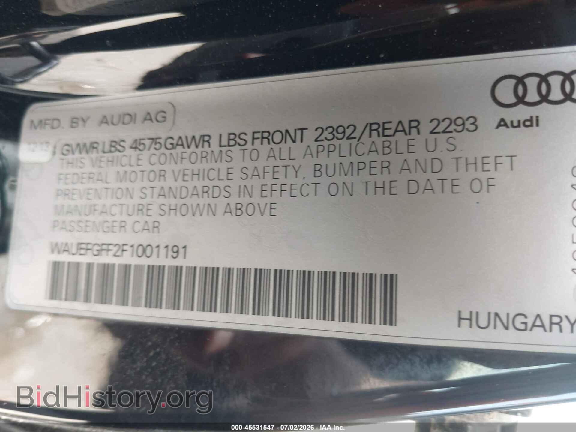 2015 AUDI A3 - VIN: WAUEFGFF2F1001191 - Photo 9