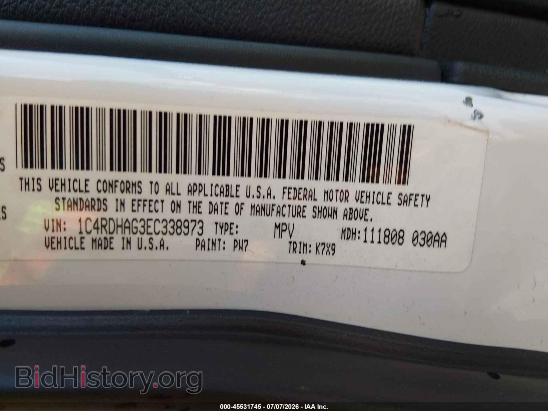 2014 DODGE DURANGO - VIN: 1C4RDHAG3EC338973 - Photo 9