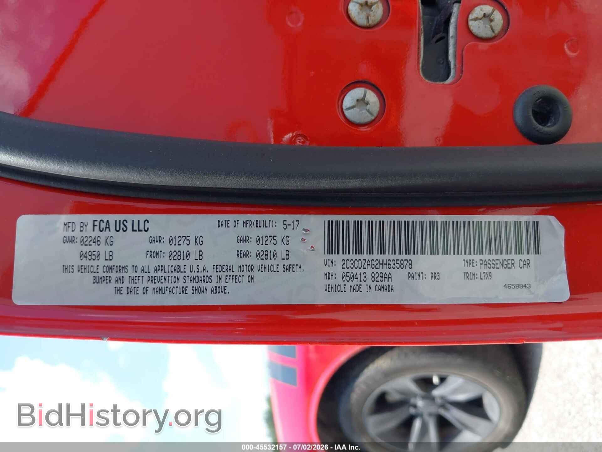 2017 DODGE CHALLENGER - VIN: 2C3CDZAG2HH635878 - Photo 9