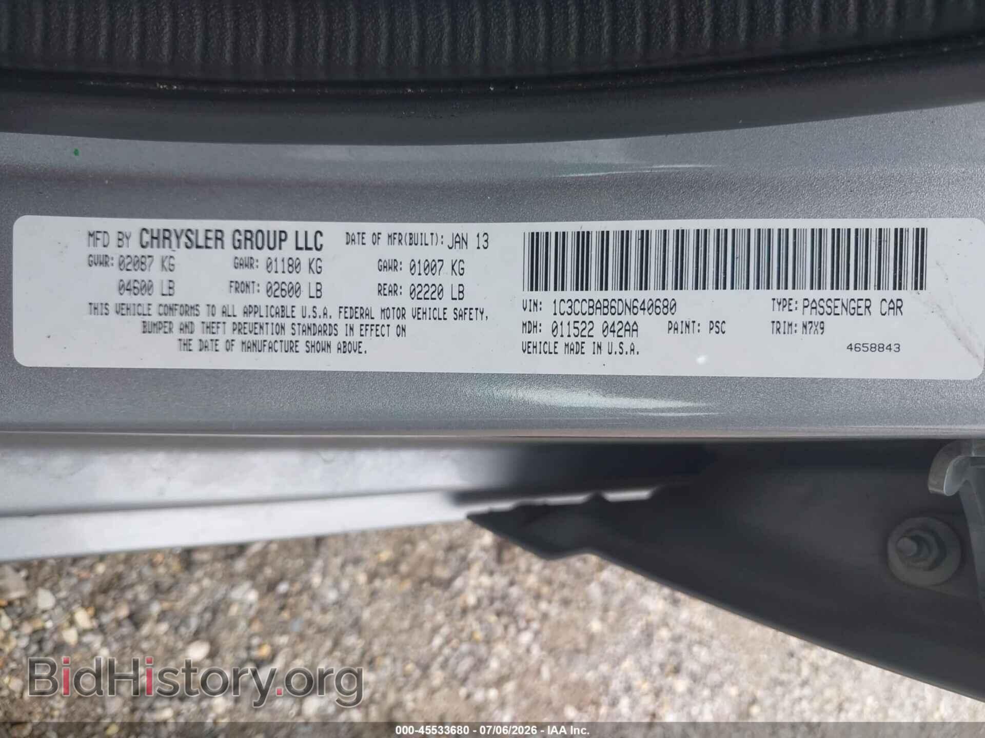 2013 CHRYSLER 200 - VIN: 1C3CCBAB6DN640680 - Photo 9