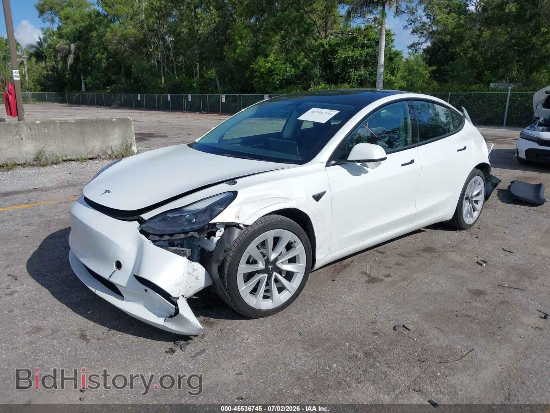 2022 TESLA MODEL 3 - VIN: 5YJ3E1EB4NF312698 - Фото 2