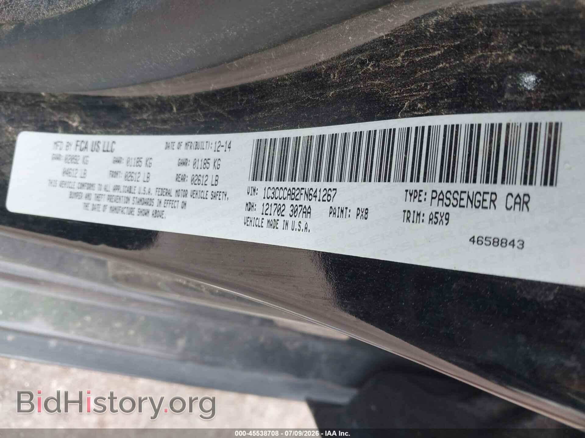 2015 CHRYSLER 200 - VIN: 1C3CCCAB2FN641267 - Photo 9