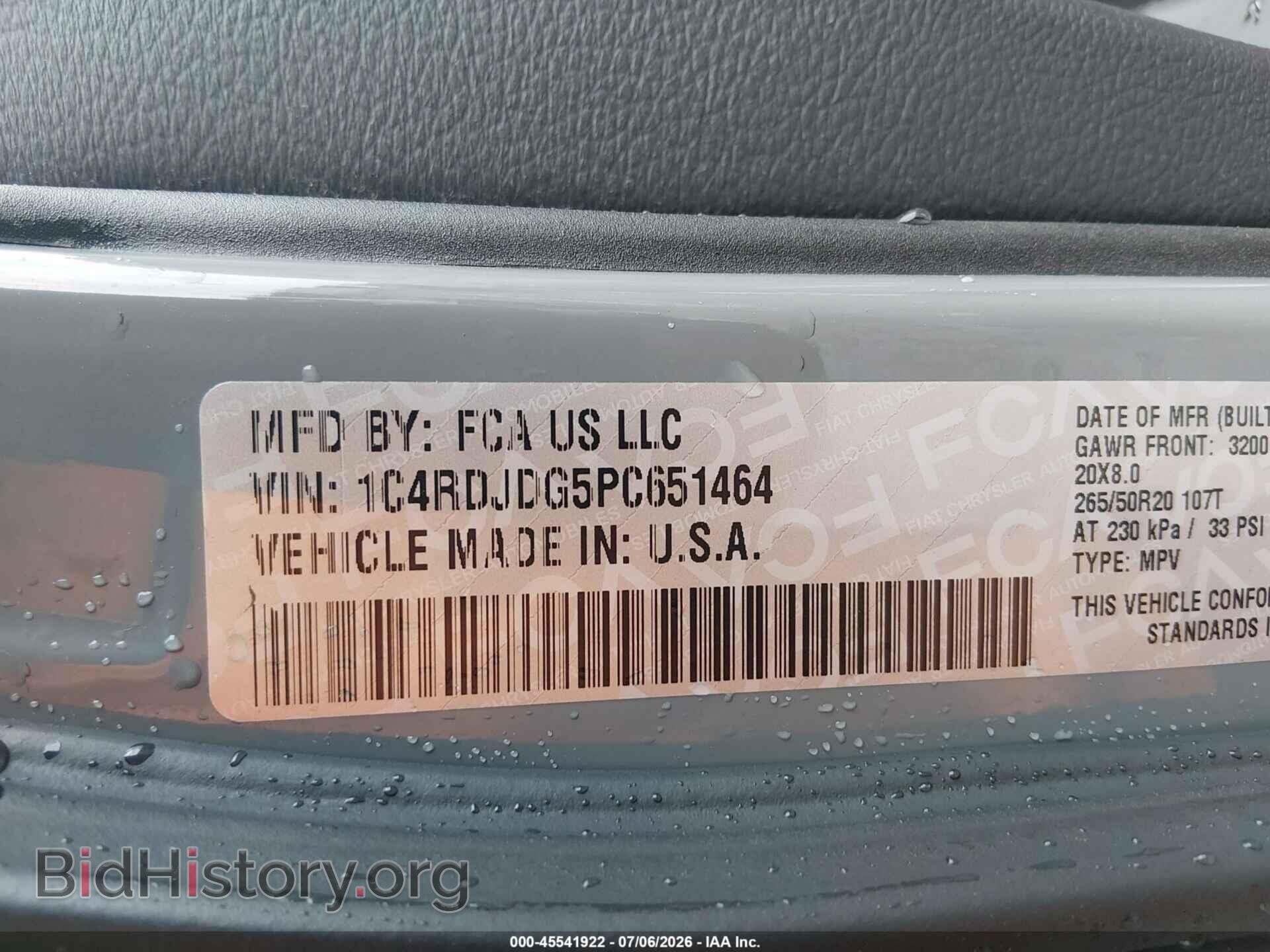2023 DODGE DURANGO - VIN: 1C4RDJDG5PC651464 - Photo 9