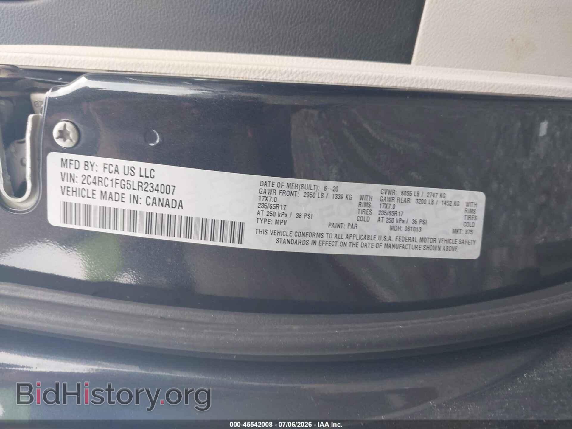 2020 CHRYSLER PACIFICA - VIN: 2C4RC1FG5LR234007 - Фото 9