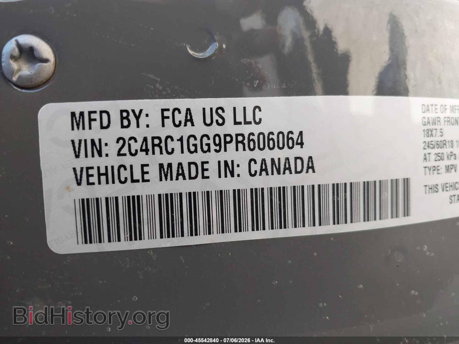 2023 CHRYSLER PACIFICA - VIN: 2C4RC1GG9PR606064 - Фото 9
