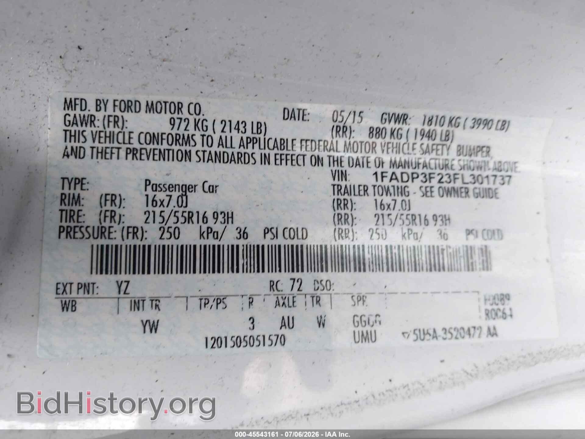 2015 FORD FOCUS - VIN: 1FADP3F23FL301737 - Photo 9