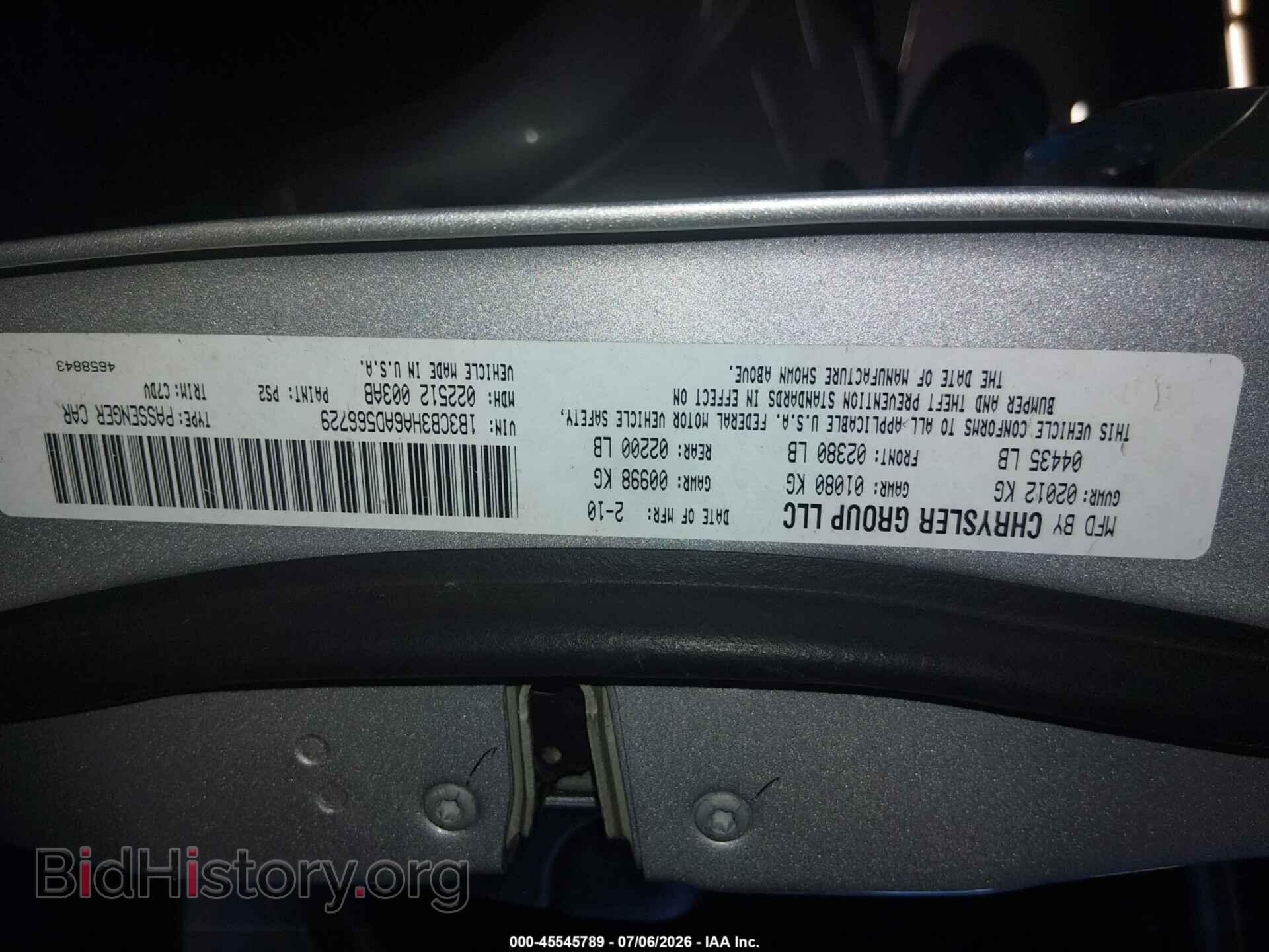 2010 DODGE CALIBER - VIN: 1B3CB3HA6AD566729 - Фото 9