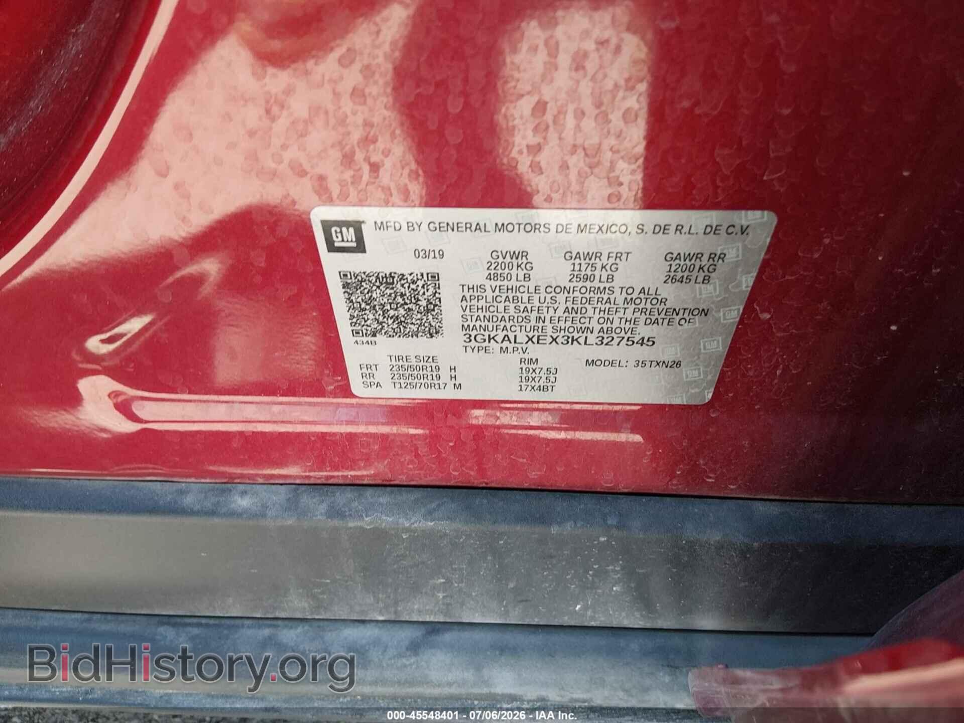 2019 GMC TERRAIN - VIN: 3GKALXEX3KL327545 - Photo 9
