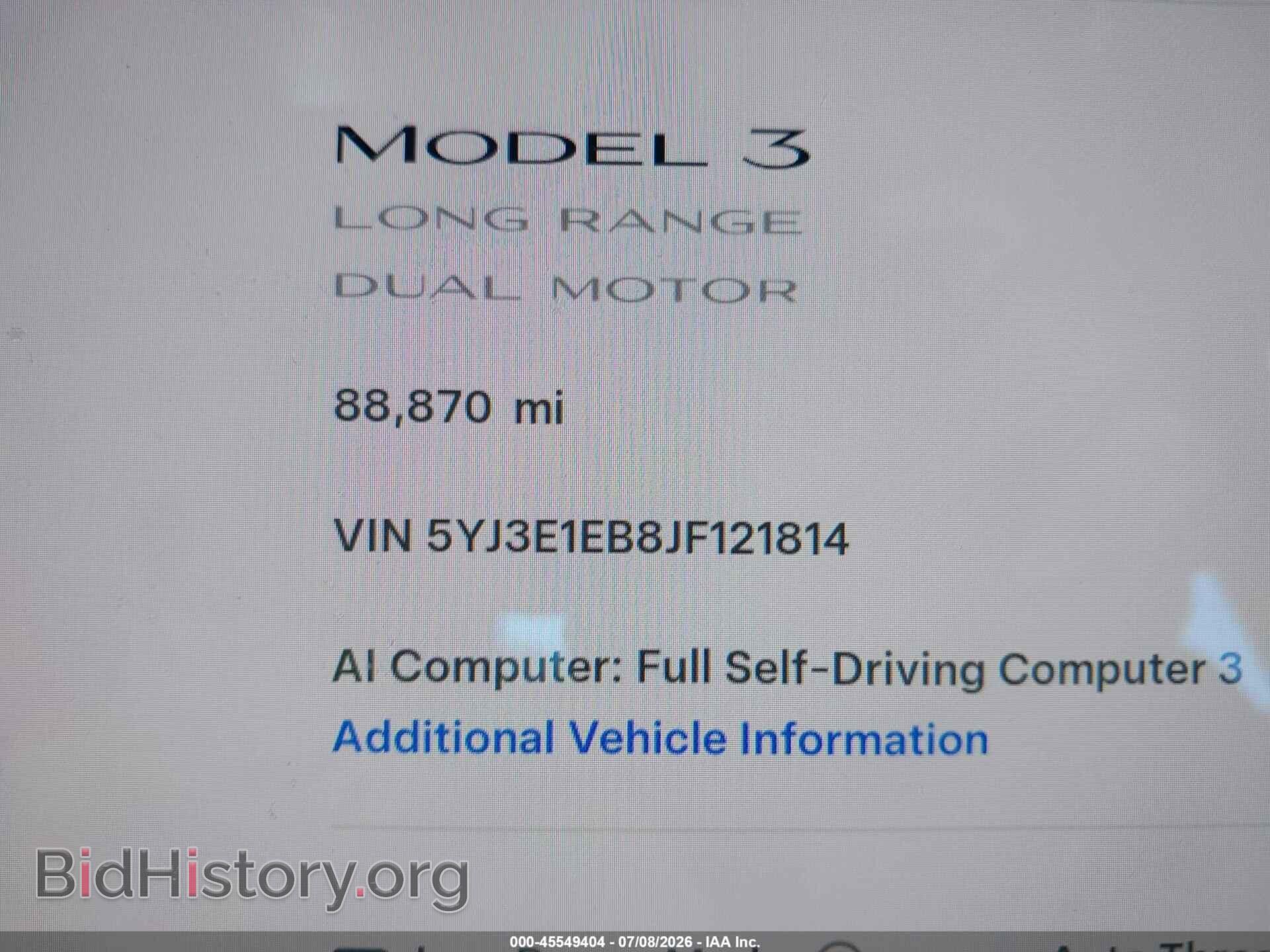 2018 TESLA MODEL 3 - VIN: 5YJ3E1EB8JF121814 - Photo 15