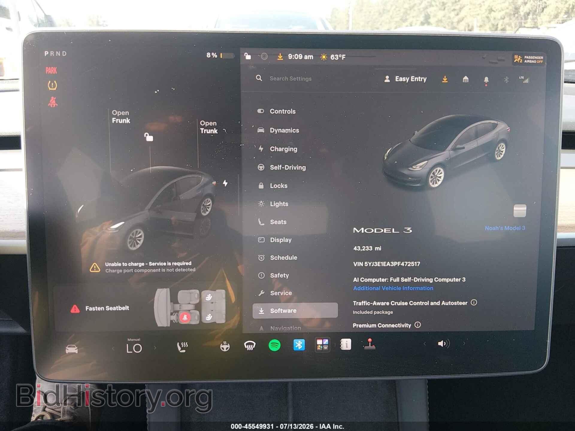 2023 TESLA MODEL 3 - VIN: 5YJ3E1EA3PF472517 - Фото 7