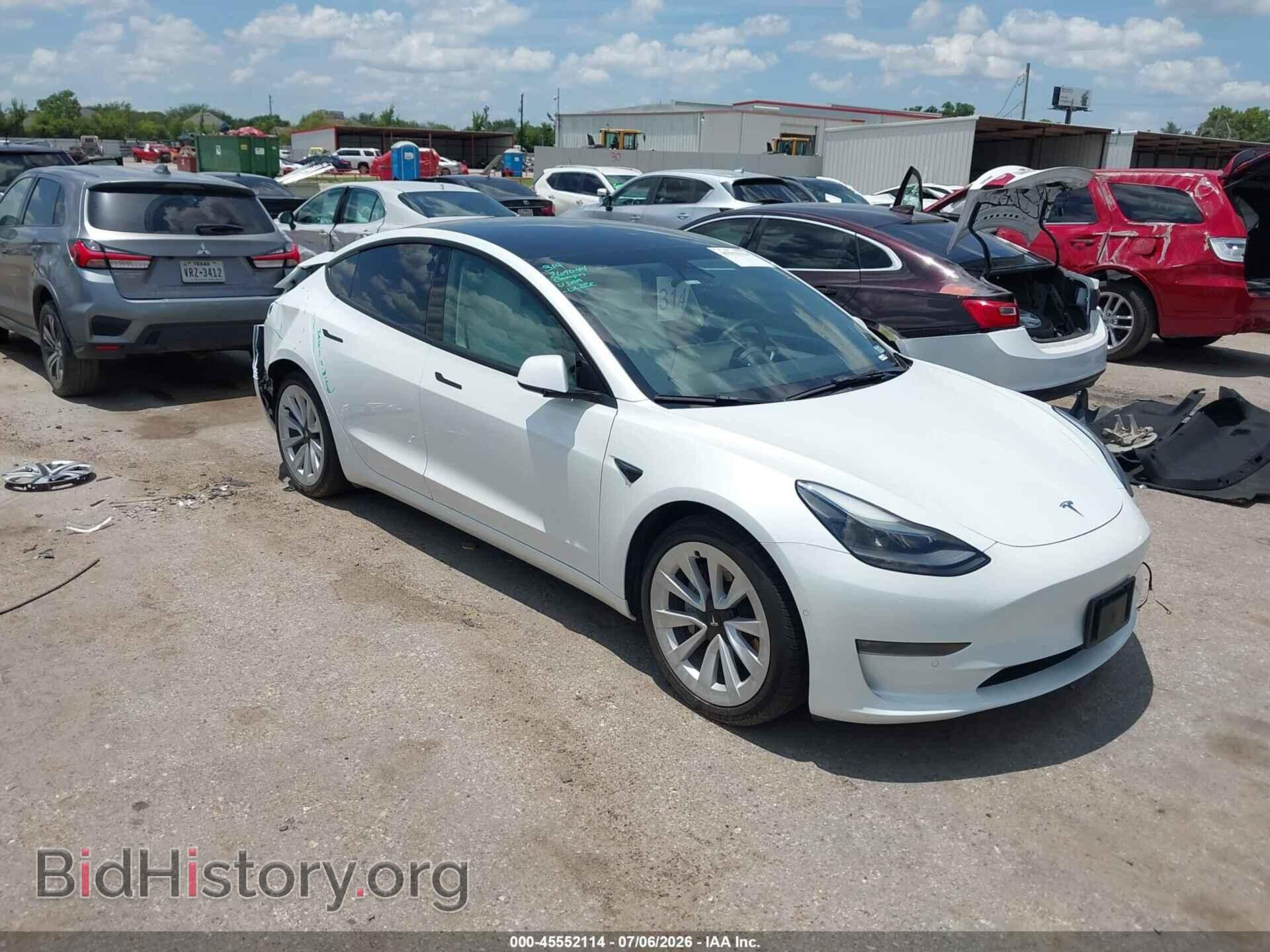 Photo 5YJ3E1EB4NF269044 - TESLA MODEL 3 2022