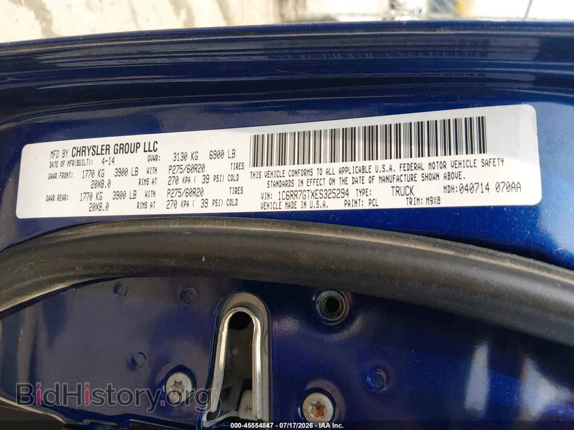 2014 RAM 1500 - VIN: 1C6RR7GTXES325294 - Photo 9