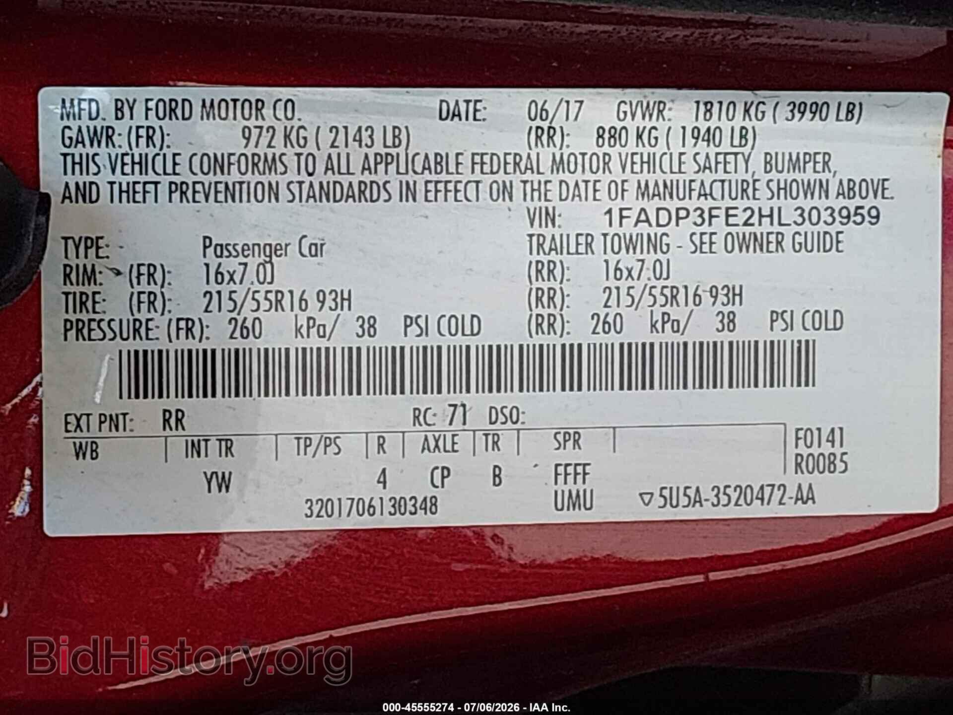 2017 FORD FOCUS - VIN: 1FADP3FE2HL303959 - Фото 9
