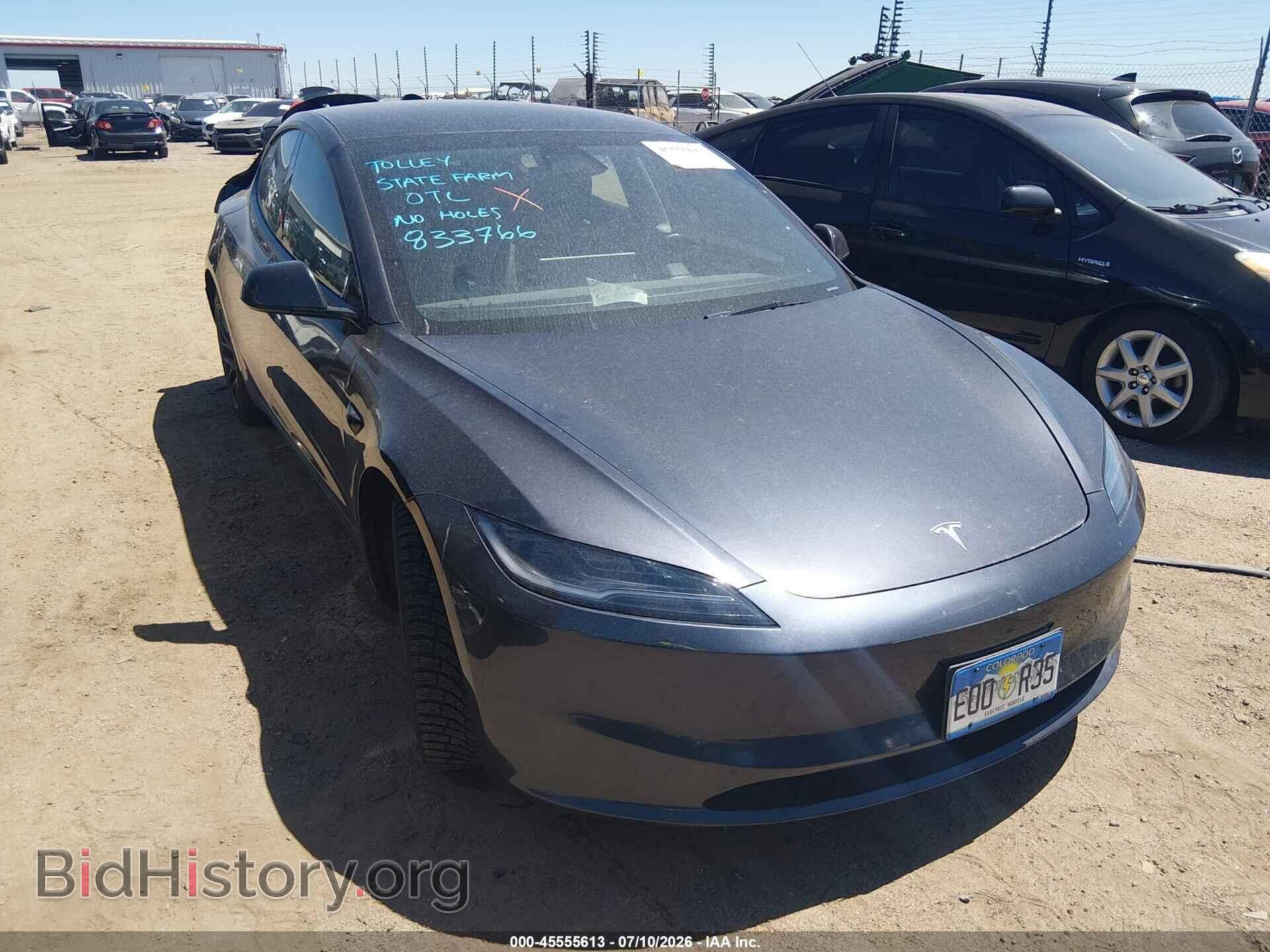 Фотография 5YJ3E1EB6RF833766 - TESLA MODEL 3 2024