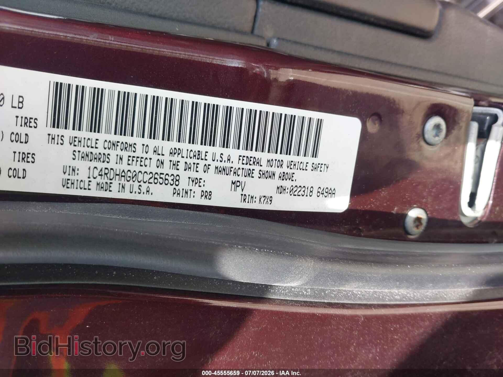 2012 DODGE DURANGO - VIN: 1C4RDHAG0CC265638 - Фото 9