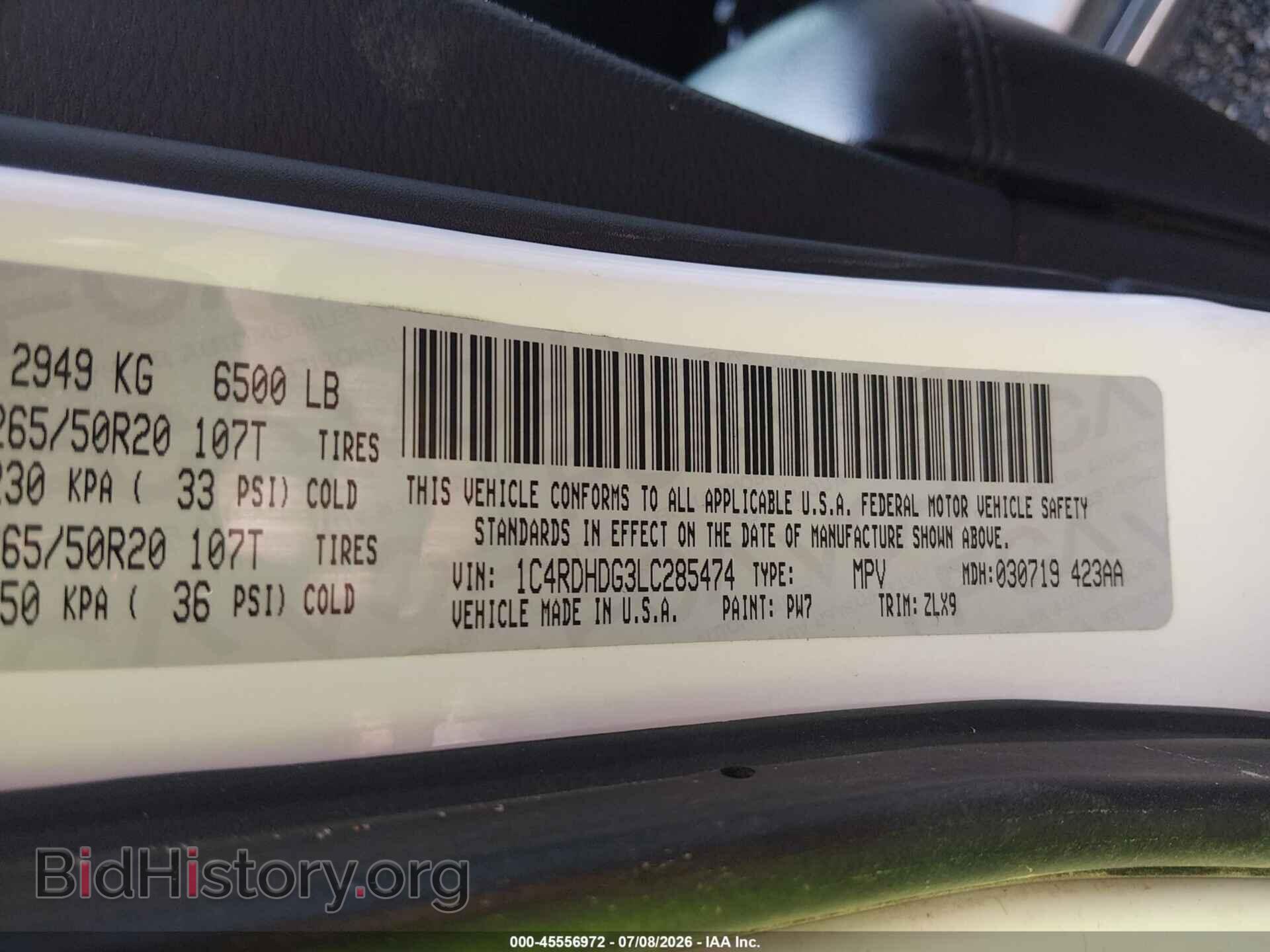 2020 DODGE DURANGO - VIN: 1C4RDHAG8LC268979 - Photo 9