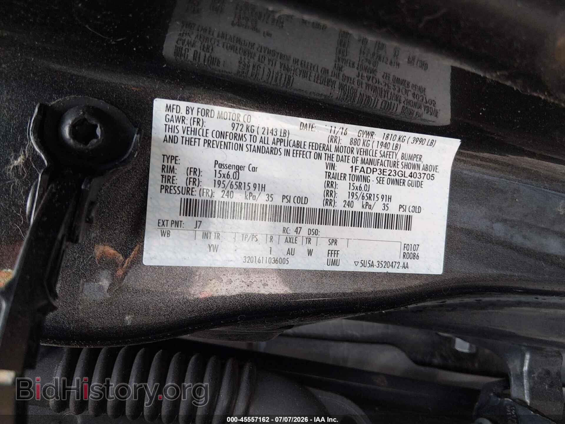 2016 FORD FOCUS - VIN: 1FADP3E23GL403705 - Photo 9