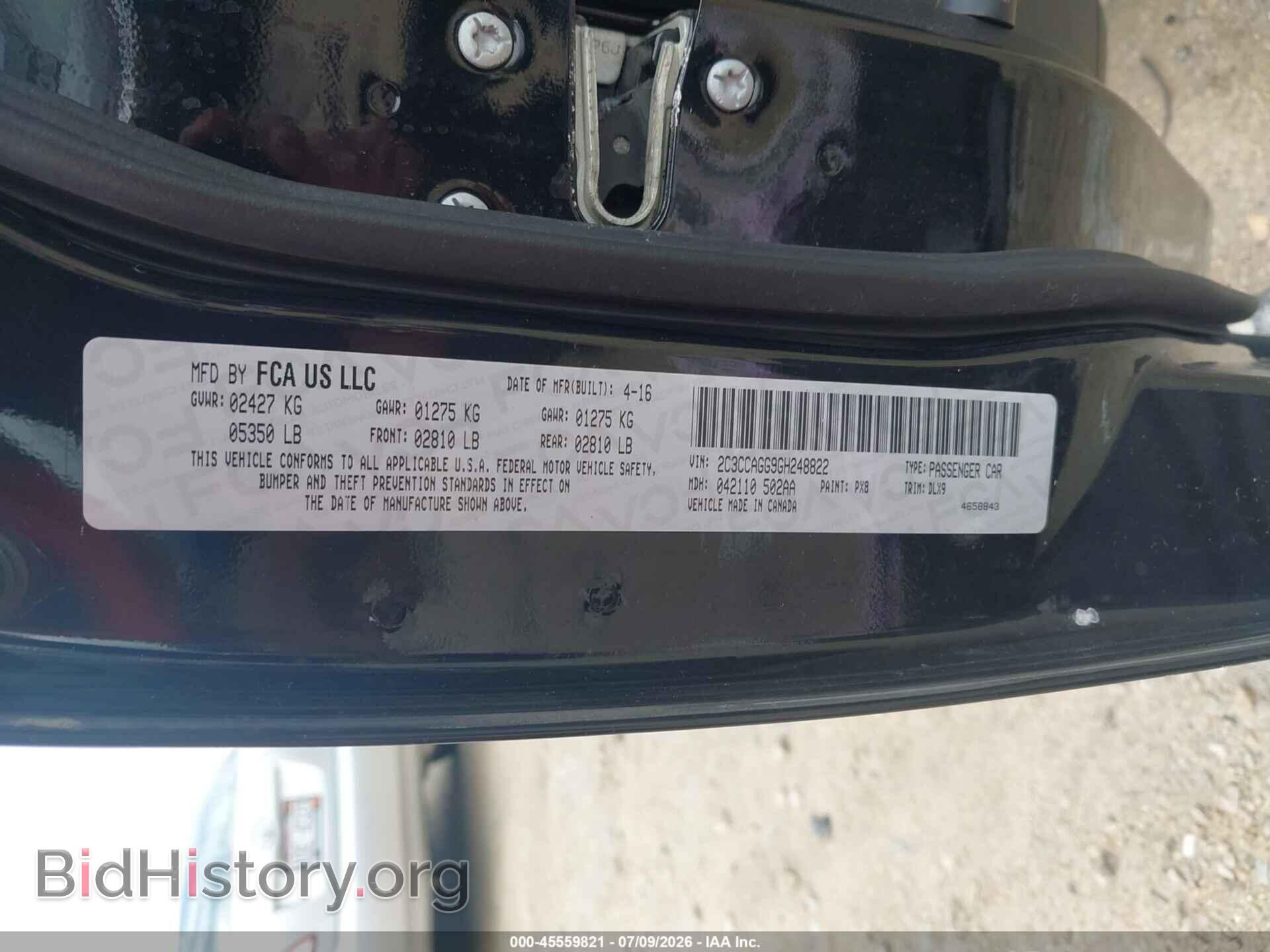 2016 CHRYSLER 300 - VIN: 2C3CCAGG9GH248822 - Photo 9