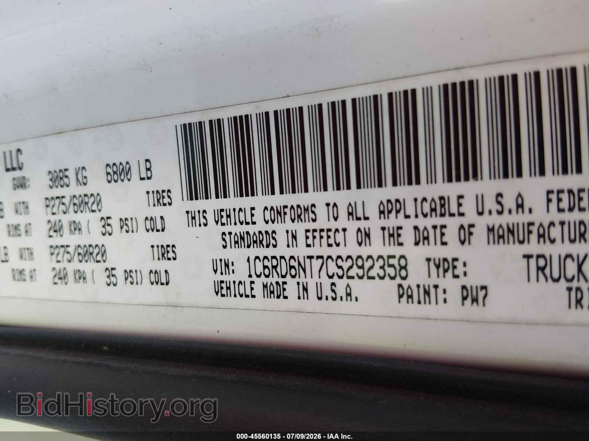 2012 RAM 1500 - VIN: 1C6RD6NT7CS292358 - Photo 9