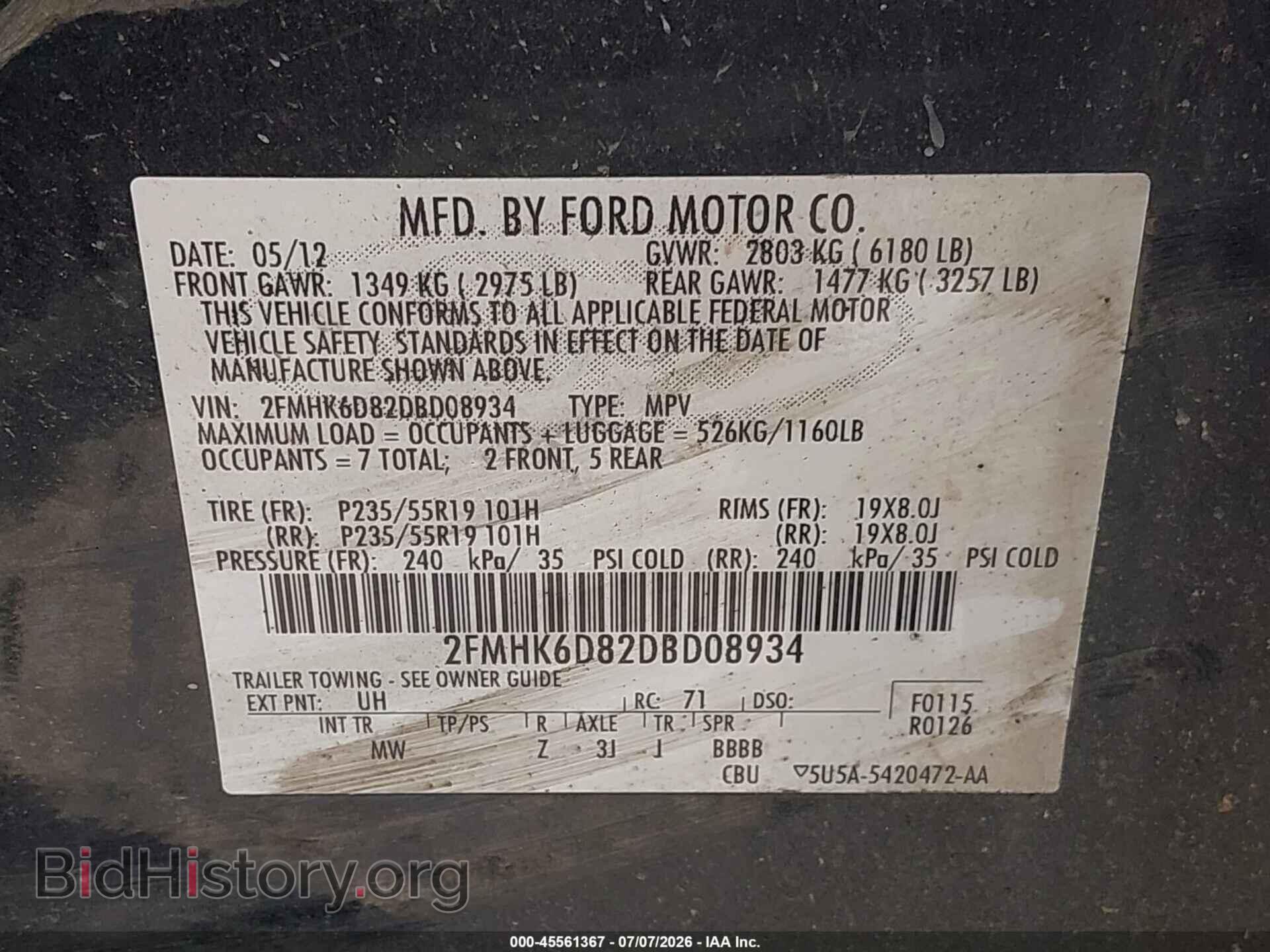 2013 FORD FLEX - VIN: 2FMHK6D82DBD08934 - Photo 9