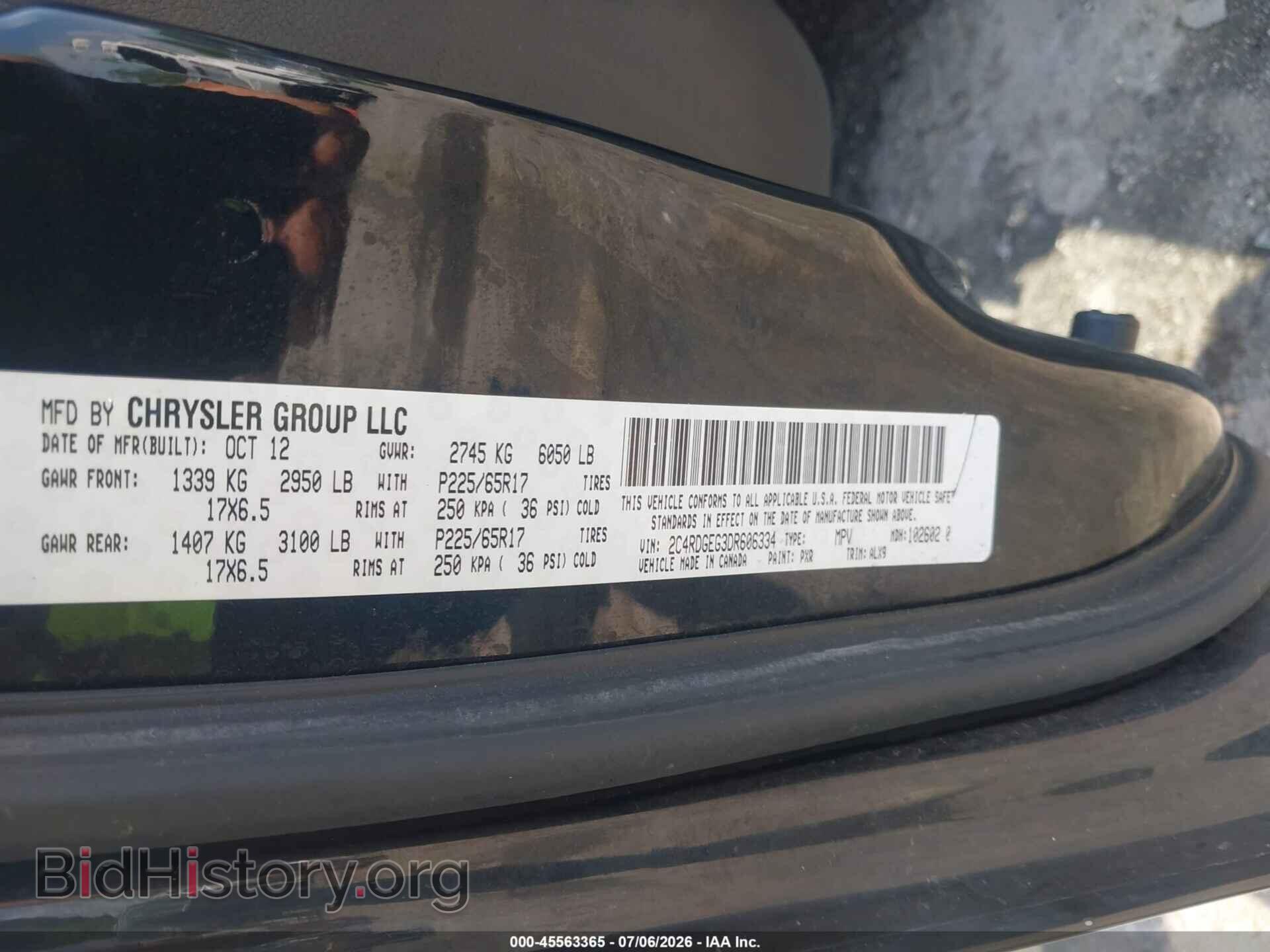 2013 DODGE GRAND CARAVAN - VIN: 2C4RDGEG3DR606334 - Фото 9